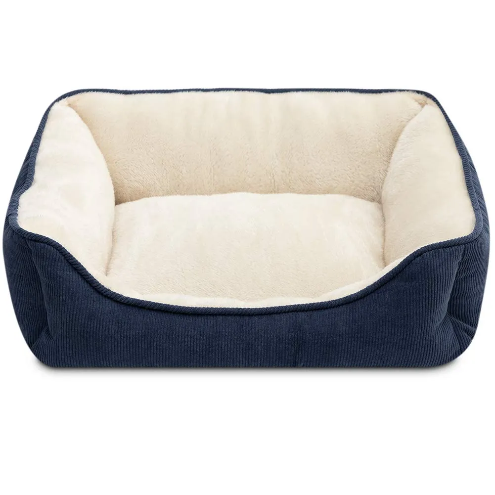Hollypet Letto per Gatti Letto per Cani di Piccola Taglia, Cuccia per Gatti e Cuccioli, Letto Gatto Morbido Lettino per Animali Domestici, Blu (50 * 45 * 15cm) - immagine 1
