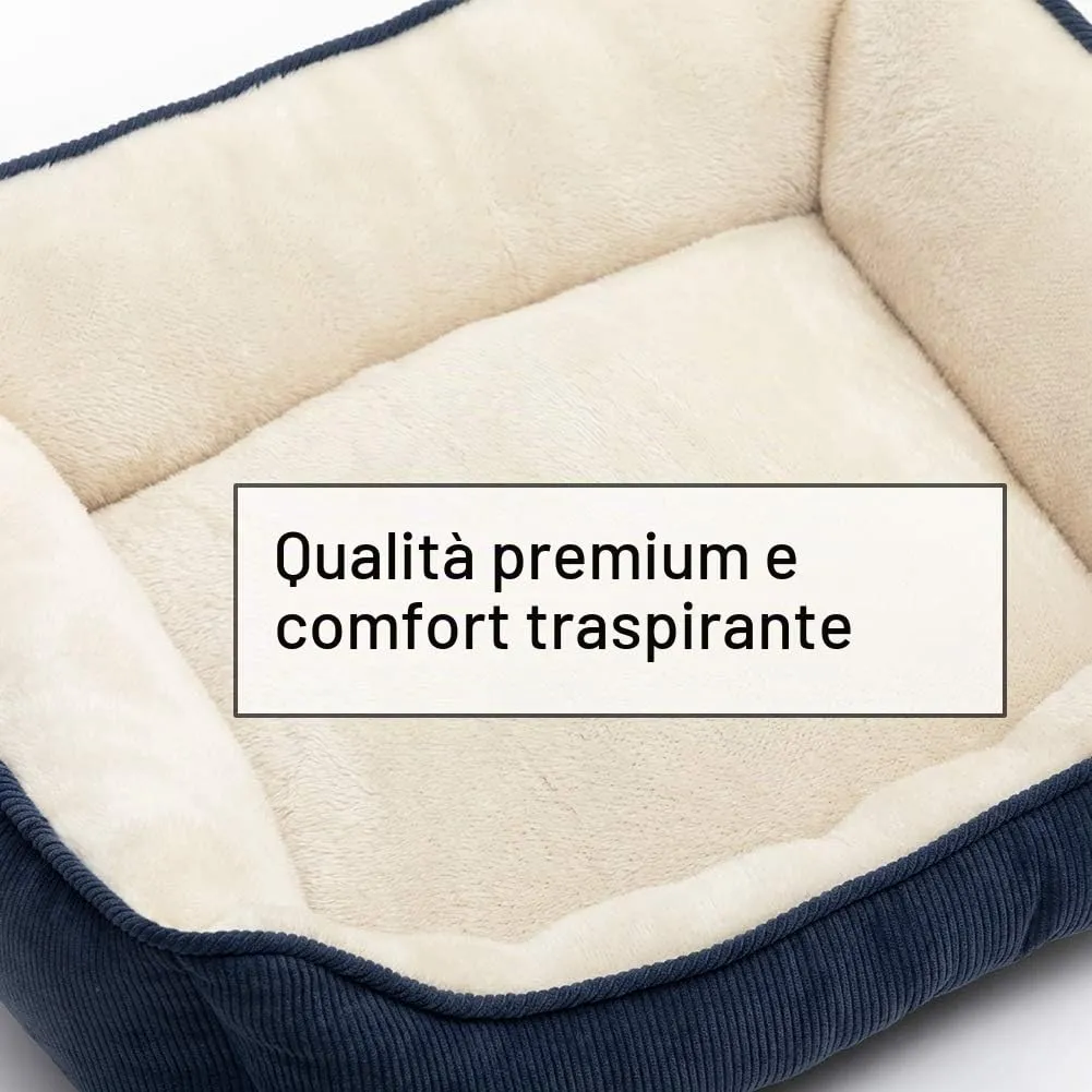 Hollypet Letto per Gatti Letto per Cani di Piccola Taglia, Cuccia per Gatti e Cuccioli, Letto Gatto Morbido Lettino per Animali Domestici, Blu (50 * 45 * 15cm) - immagine 7