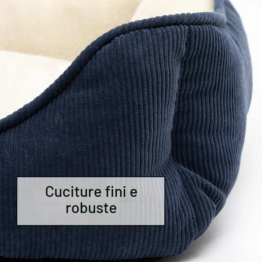 Hollypet Letto per Gatti Letto per Cani di Piccola Taglia, Cuccia per Gatti e Cuccioli, Letto Gatto Morbido Lettino per Animali Domestici, Blu (50 * 45 * 15cm) - immagine 8