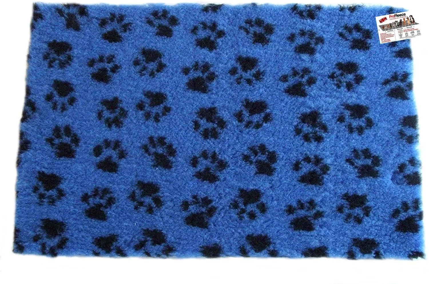 Profleece Non Slip Vet Bedding Originale 100 x 75 cm Tappeto per Cani e Gatti Incontinenti, Anziani, Malati Termoisolante, Filtra i Liquidi, Mantiene il Pelo Asciutto. (Azzurro Zampe Nere) - immagine 7