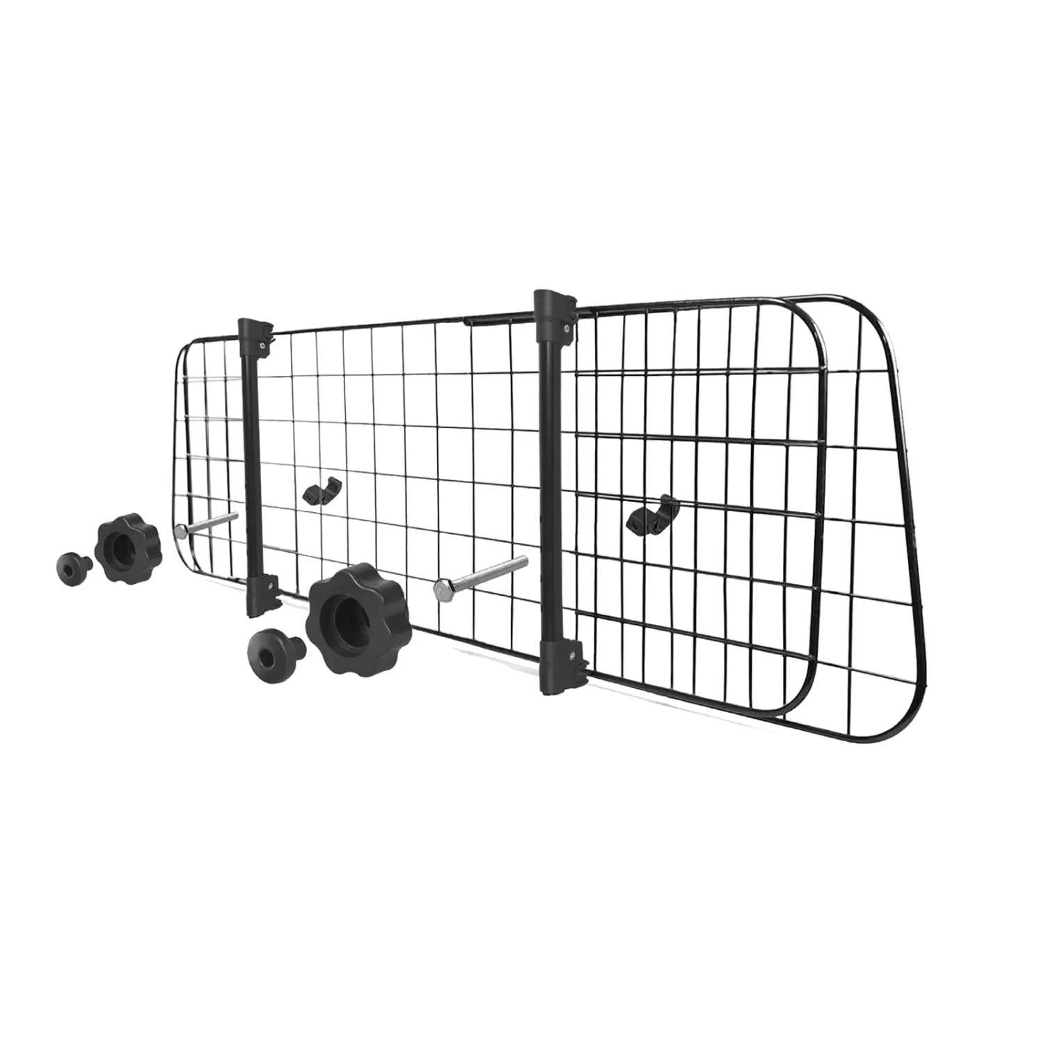 Nobleza-Barriera Protettiva per Auto per Cani,Separatore per Auto per Cani Universale Estensibile Barriera per Auto Barriera di Sicurezza a Griglia, 96-145x30cm in Acciaio - immagine 1
