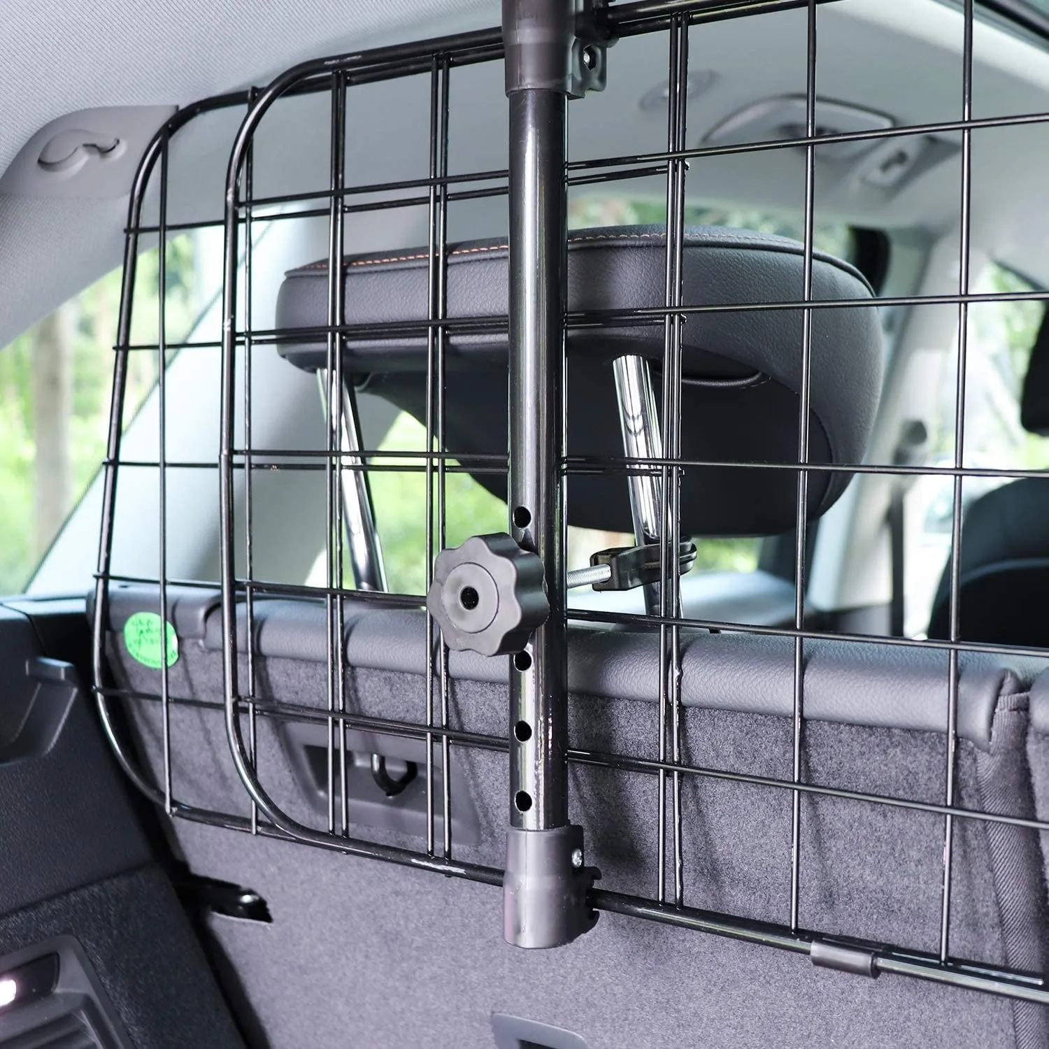Nobleza-Barriera Protettiva per Auto per Cani,Separatore per Auto per Cani Universale Estensibile Barriera per Auto Barriera di Sicurezza a Griglia, 96-145x30cm in Acciaio - immagine 7