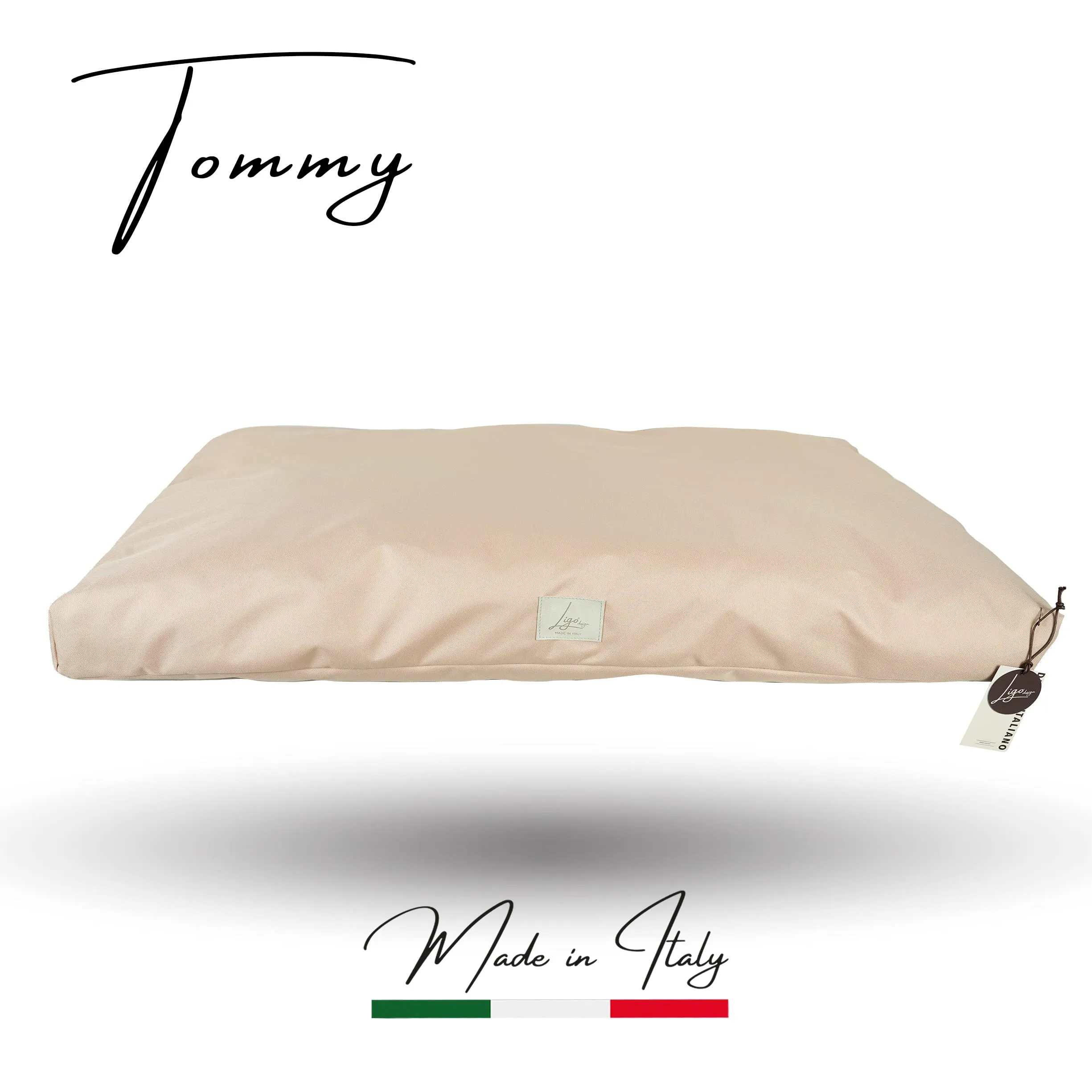 Ligo Tommy - Materasso per Cani Idrorepellente e AntiGraffio, Realizzato in Italia. Cuscino Cuccia per Cane AntiGraffio antimacchia Perfetto per l'uso Interno ed Esterno. (L: 120 x 70 cm, BEIGE) - immagine 2