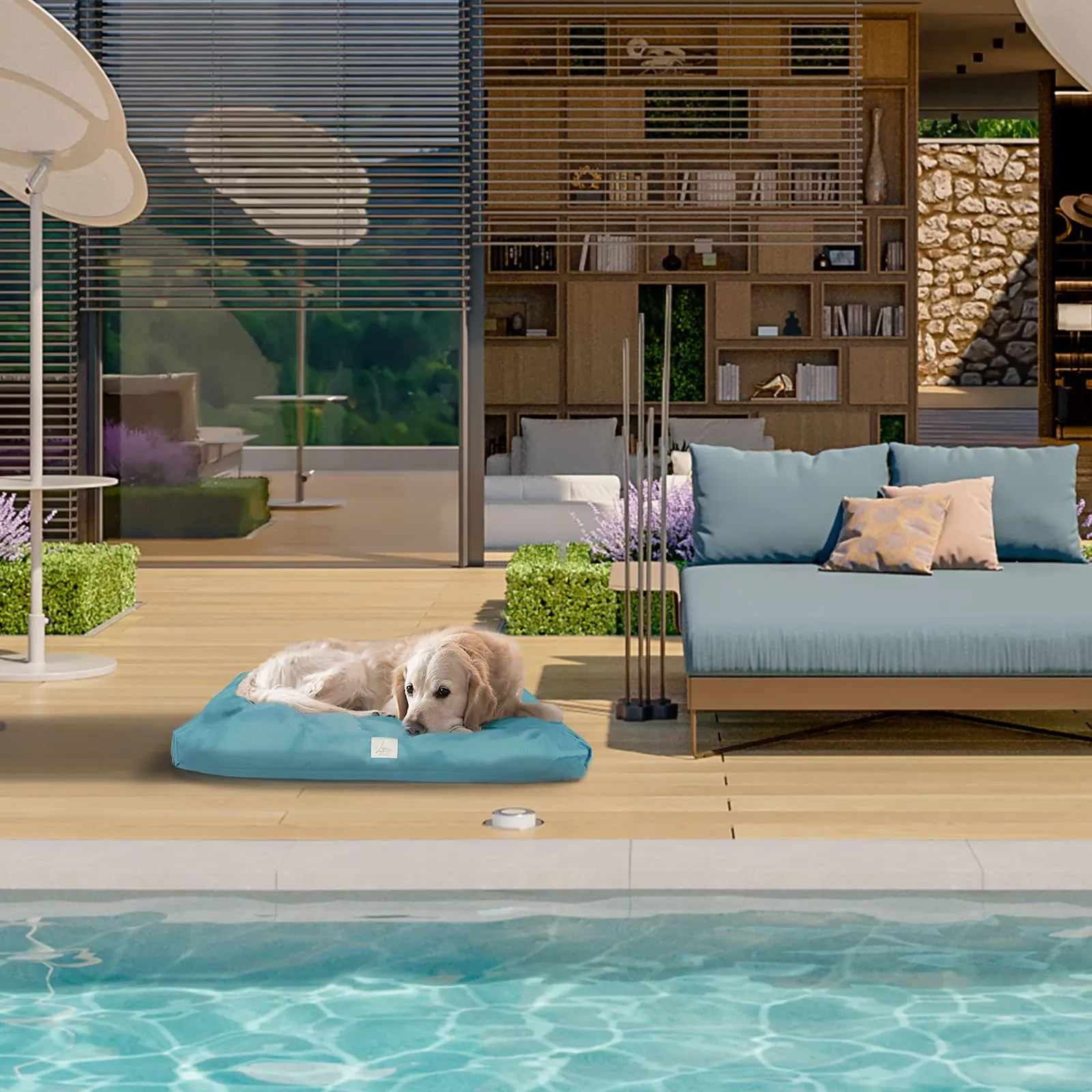 Ligo Tommy - Materasso per Cani Idrorepellente e AntiGraffio, Realizzato in Italia. Cuscino Cuccia per Cane AntiGraffio antimacchia Perfetto per l'uso Interno ed Esterno. (L: 120 x 70 cm, BEIGE) - immagine 6