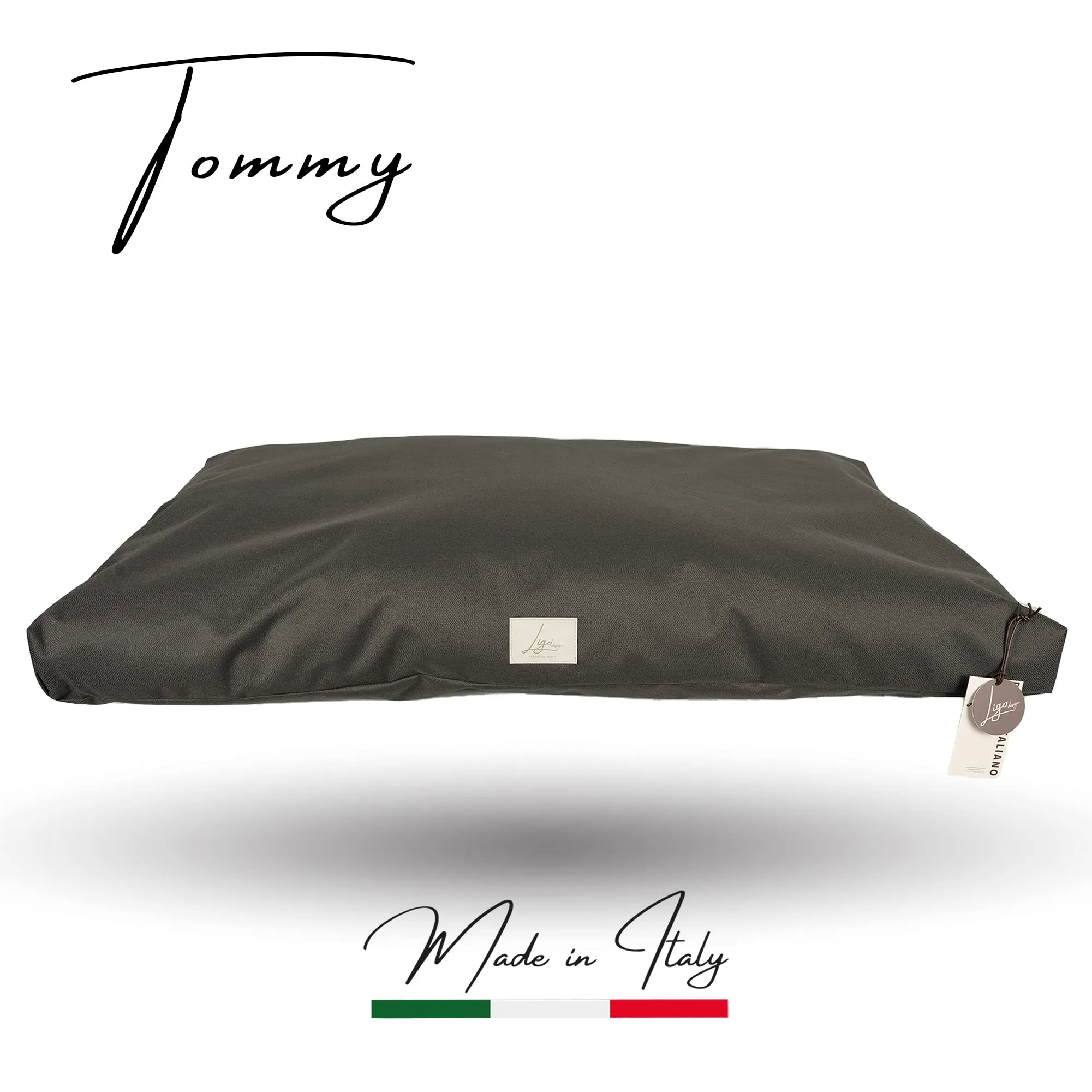 Ligo Tommy - Materasso per Cani Idrorepellente e AntiGraffio, Realizzato in Italia. Cuscino SFODERABILE Cuccia per Cane Perfetto per l'uso Interno ed Esterno. (M: 100 x 60 cm, ANTRACITE) - immagine 2
