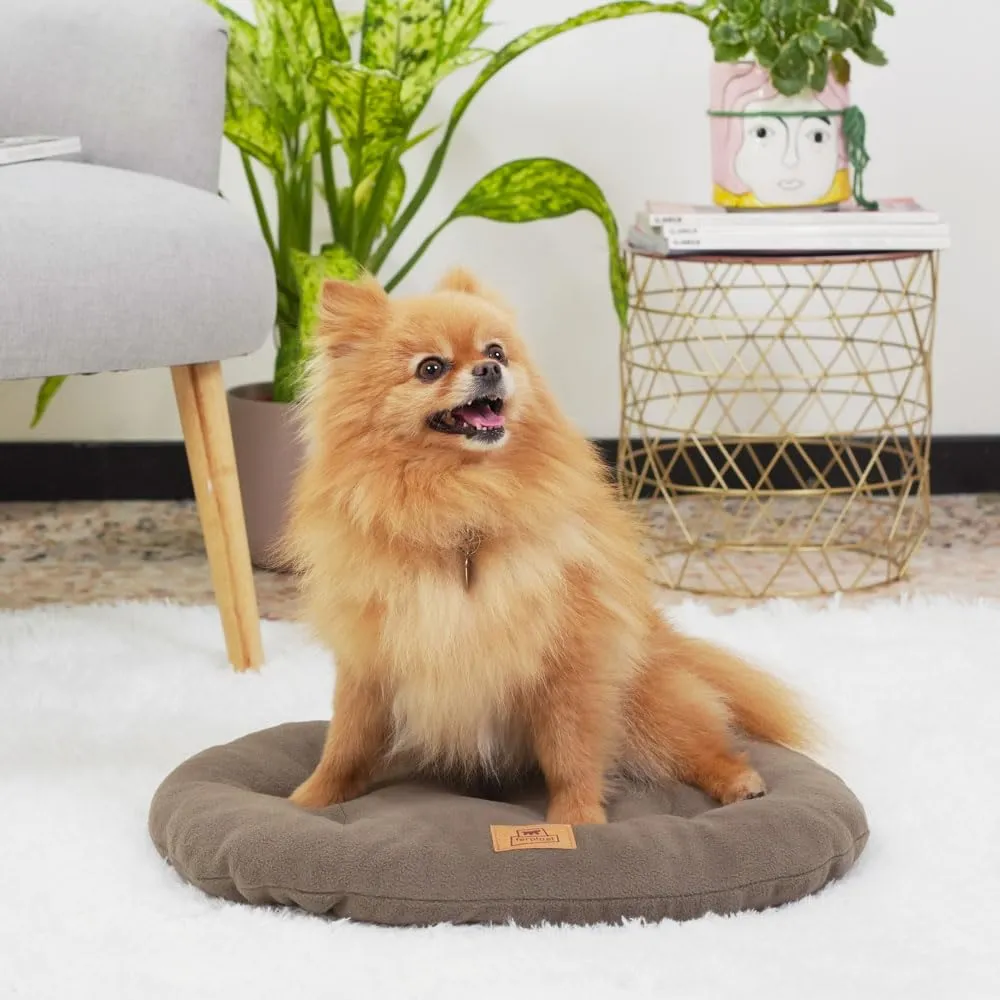 Ferplast Cuscino Cane e Gatto RELAX MICROFLEECE, Cuccia in Caldo e Soffice Micropile per Taglia Piccola, Lettino per Cani Lavabile, 43 x 30 x 12 cm. Grigio Tortora - immagine 2