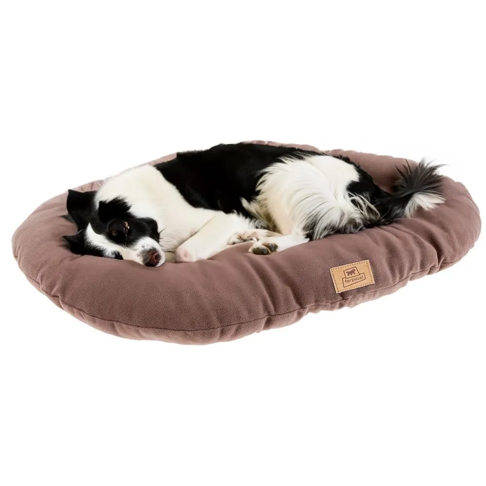 Ferplast Cuscino Cane e Gatto RELAX MICROFLEECE, Cuccia in Caldo e Soffice Micropile per Taglia Grande, Lettino per Cani Lavabile, 85 x 55 x 12 cm. Grigio Tortora - immagine 1