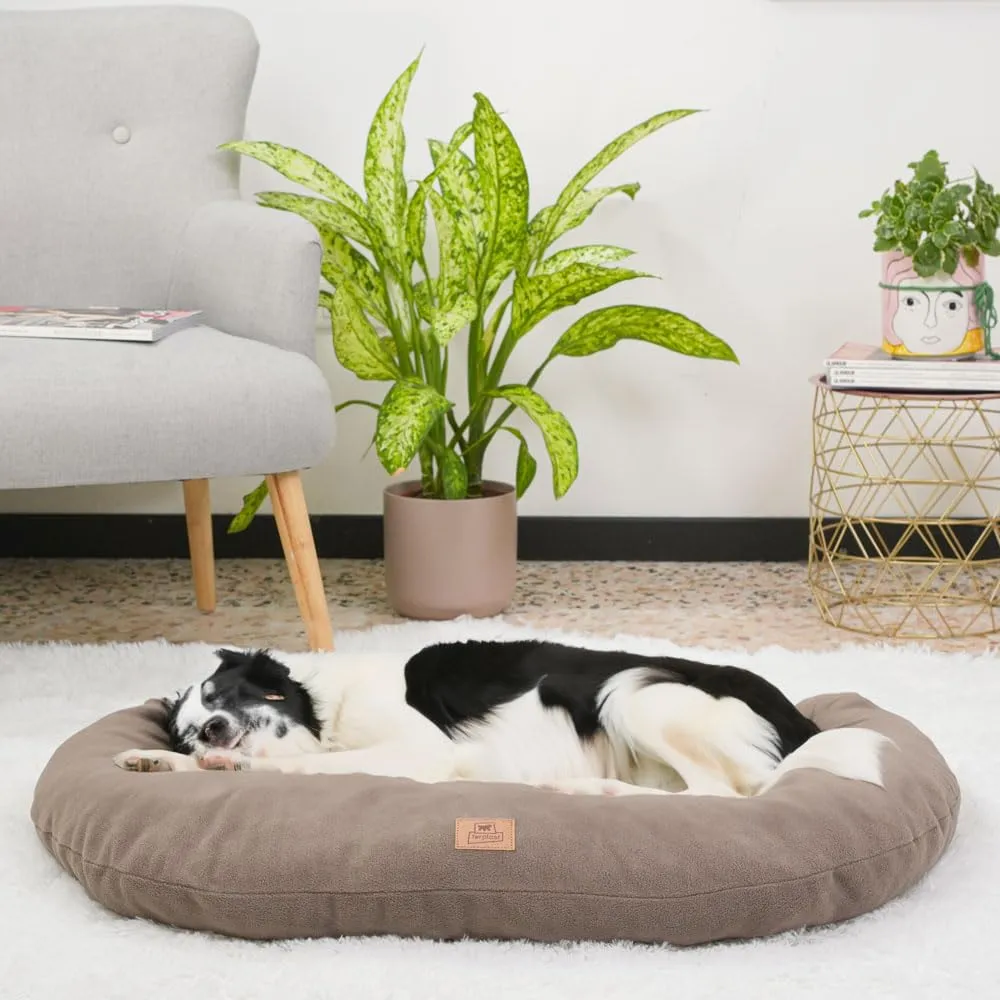 Ferplast Cuscino Cane e Gatto RELAX MICROFLEECE, Cuccia in Caldo e Soffice Micropile per Taglia Grande, Lettino per Cani Lavabile, 85 x 55 x 12 cm. Grigio Tortora - immagine 2