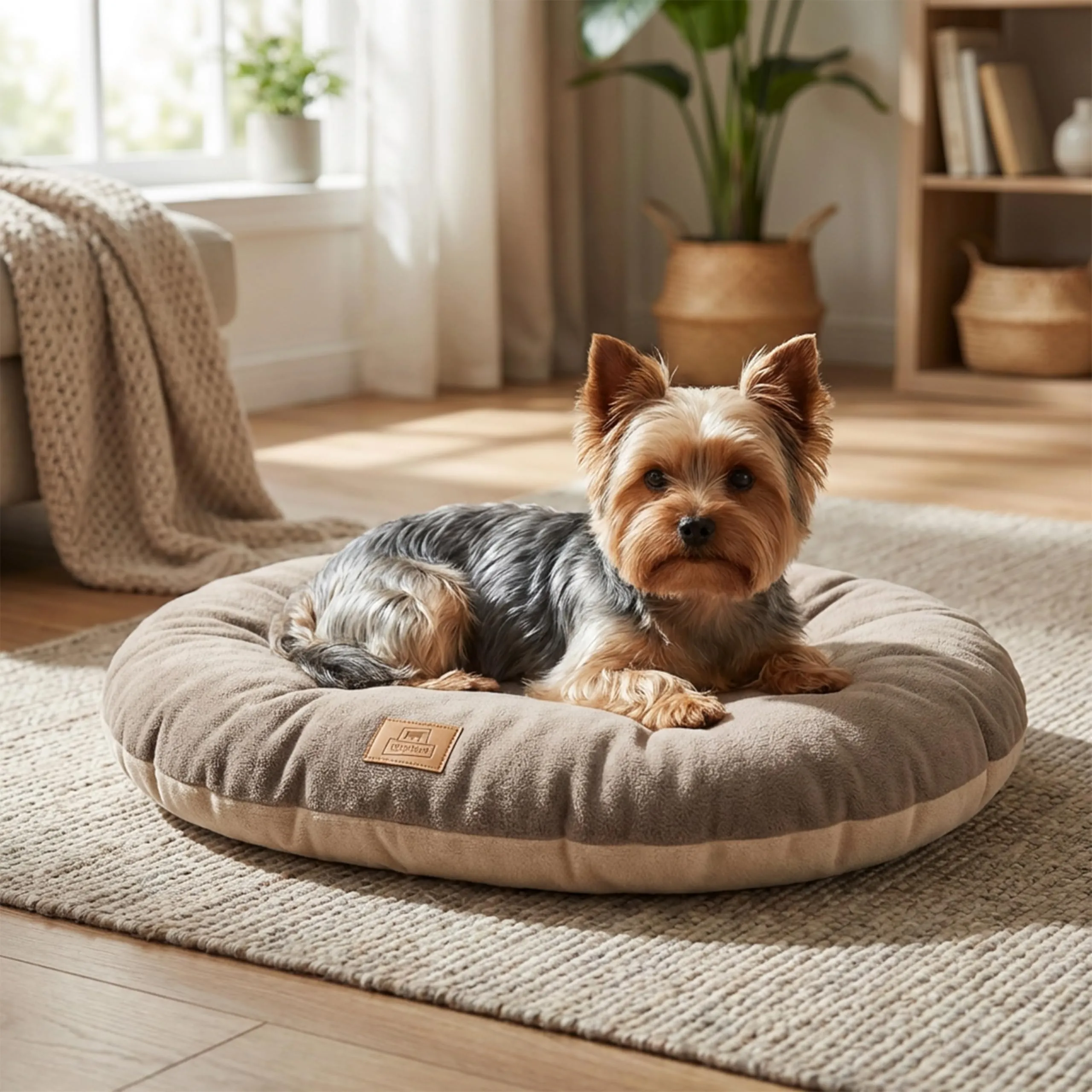 Ferplast Cuscino Cane e Gatto RELAX MICROFLEECE, Cuccia in Caldo e Soffice Micropile per Taglia Piccola, Lettino per Cani Lavabile, 55 x 36 x 12 cm. Grigio Tortora - immagine 2
