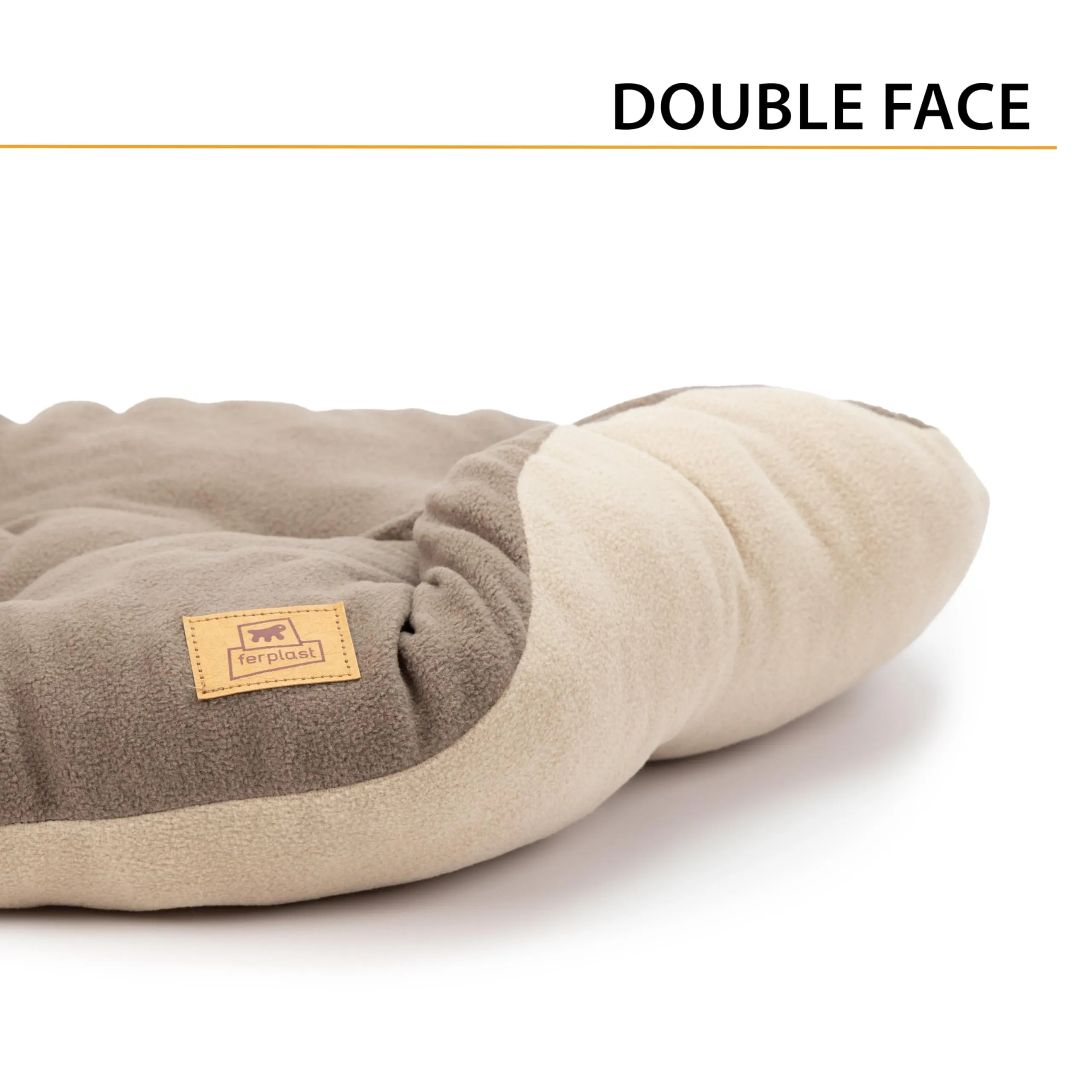 Ferplast Cuscino Cane e Gatto RELAX MICROFLEECE, Cuccia in Caldo e Soffice Micropile per Taglia Piccola, Lettino per Cani Lavabile, 55 x 36 x 12 cm. Grigio Tortora - immagine 5
