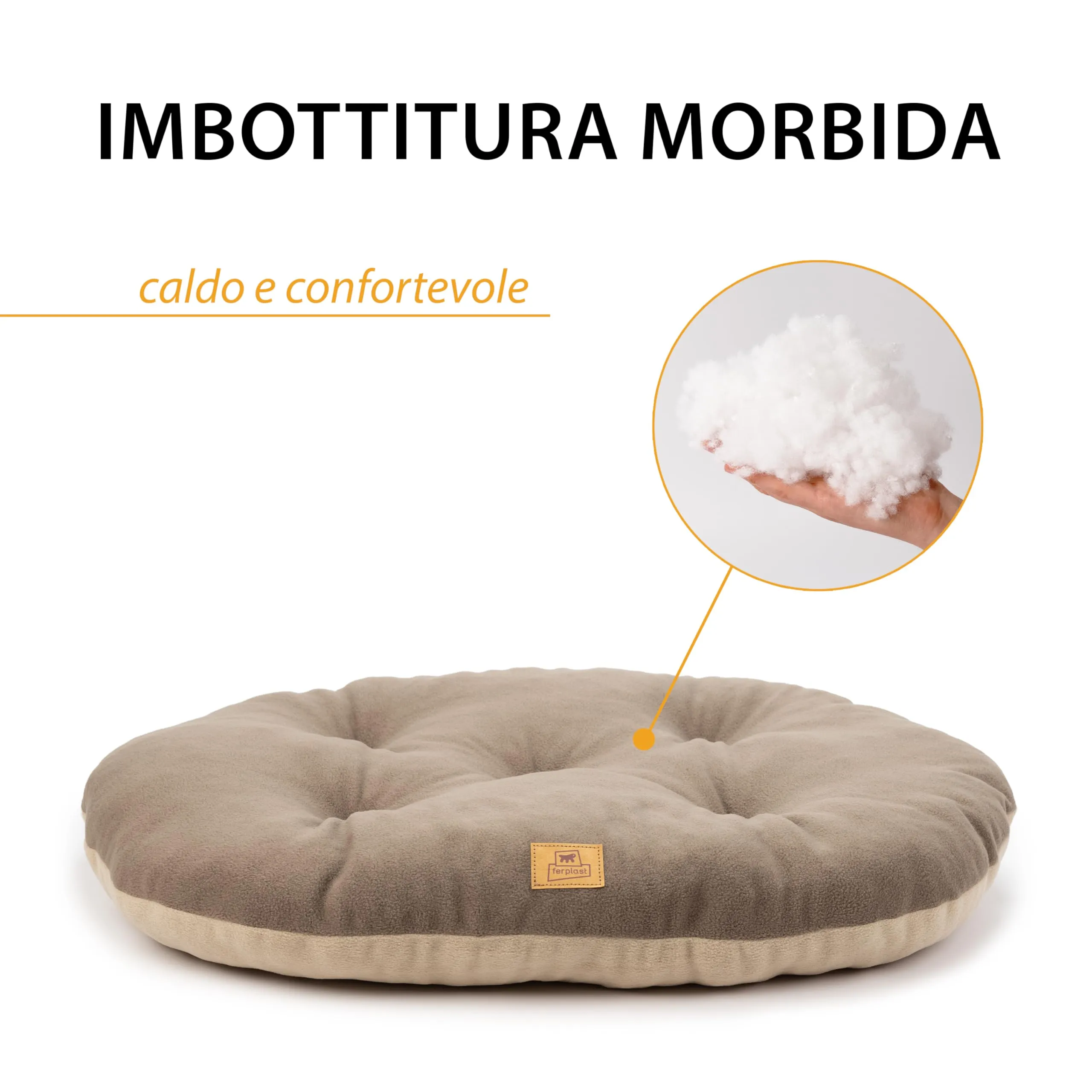 Ferplast Cuscino Cane e Gatto RELAX MICROFLEECE, Cuccia in Caldo e Soffice Micropile per Taglia Piccola, Lettino per Cani Lavabile, 55 x 36 x 12 cm. Grigio Tortora - immagine 6