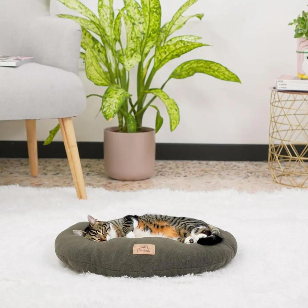 Ferplast Cuscino Cane e Gatto RELAX MICROFLEECE, Cuccia in Caldo e Soffice Micropile per Taglia Piccola, Lettino per Cani Lavabile, 43 x 30 x 12 cm. Marrone - immagine 2