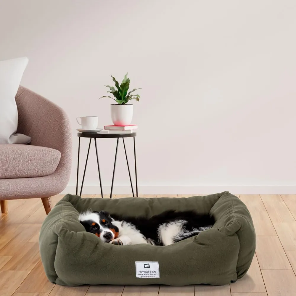 Ferplast Cuscino Cane e Gatto COCCOLO MICROFLEECE, Cuccia in Caldo e Soffice Micropile per Taglia Mediae Grande, Lettino per Cani Lavabile, 78 x 56 x 22 cm. Marrone - immagine 2