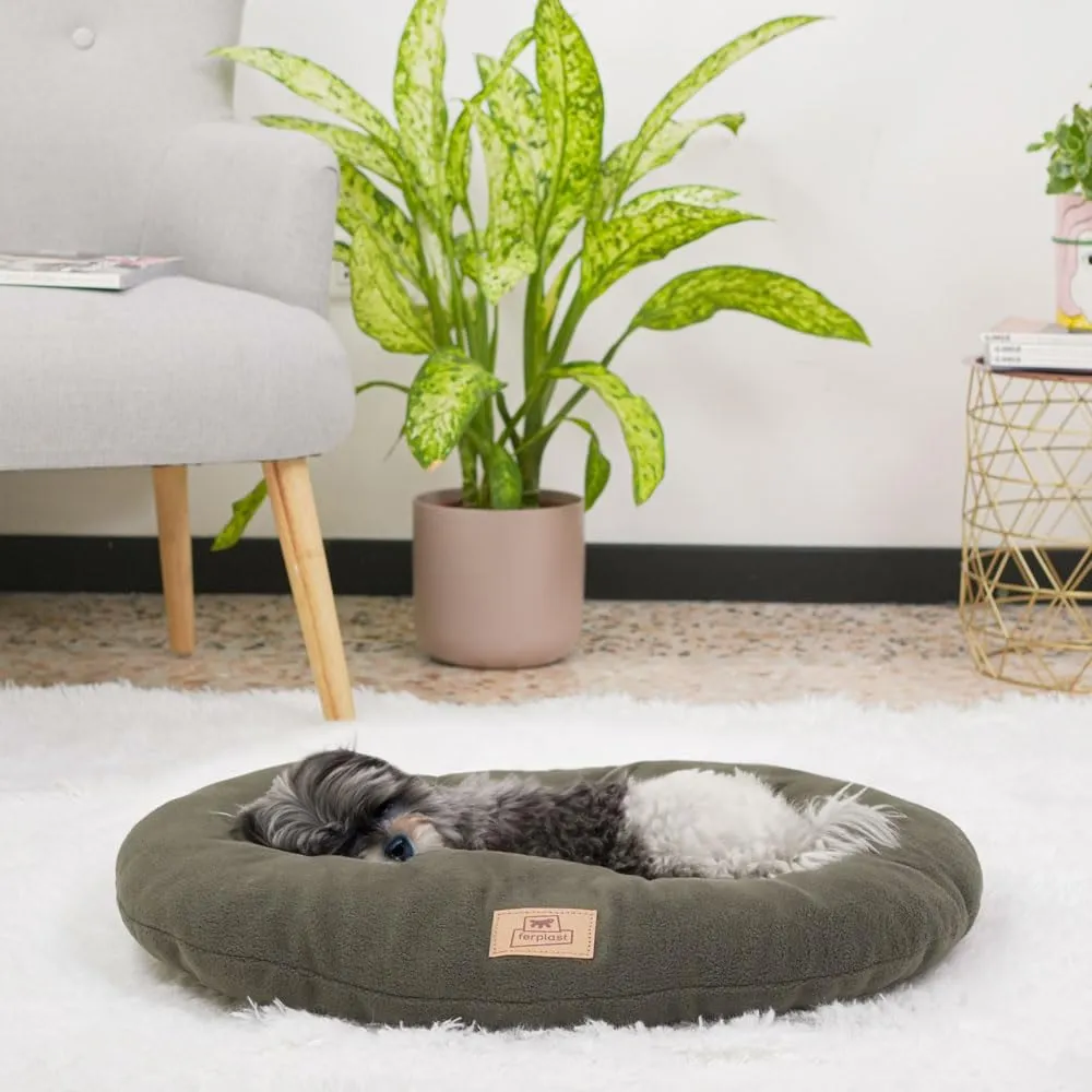 Ferplast Cuscino Cane e Gatto RELAX MICROFLEECE, Cuccia in Caldo e Soffice Micropile per Taglia Media, Lettino per Cani Lavabile, 65 x 42 x 12 cm. Marrone - immagine 2