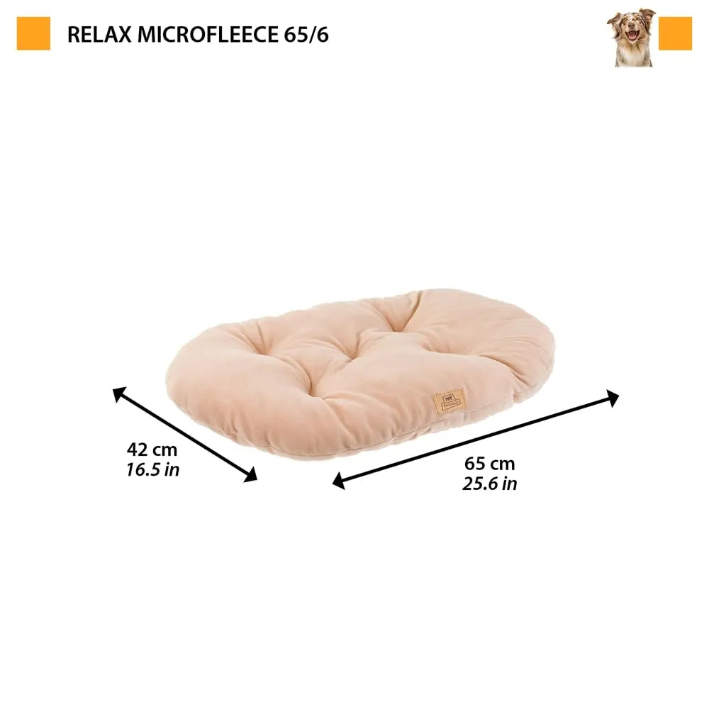 Ferplast Cuscino Cane e Gatto RELAX MICROFLEECE, Cuccia in Caldo e Soffice Micropile per Taglia Media, Lettino per Cani Lavabile, 65 x 42 x 12 cm. Marrone - immagine 3