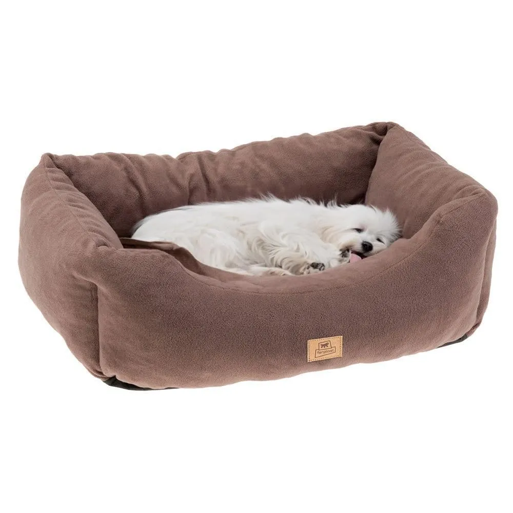 Ferplast Cuscino Cane e Gatto COCCOLO MICROFLEECE, Cuccia in Caldo e Soffice Micropile per Taglia Piccola, Lettino per Cani Lavabile, 55 x 45 x 20 cm. Grigio Tortora - immagine 1