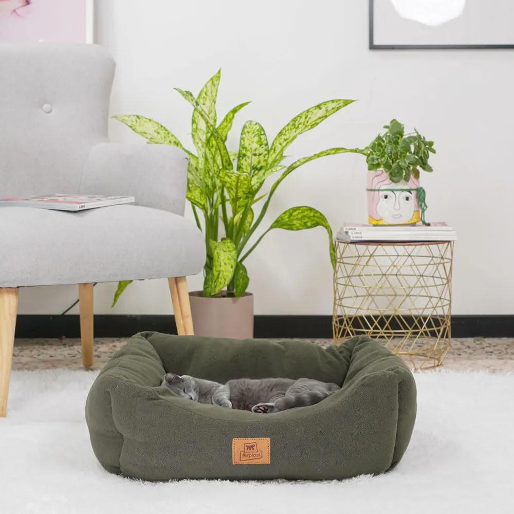 Ferplast Cuscino Cane e Gatto COCCOLO MICROFLEECE, Cuccia in Caldo e Soffice Micropile per Taglia Piccola, Lettino per Cani Lavabile, 55 x 45 x 20 cm. Marrone - immagine 2