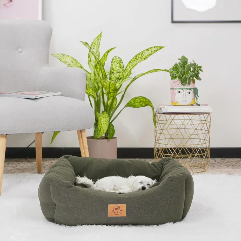 Ferplast Cuscino Cane e Gatto COCCOLO MICROFLEECE, Cuccia in Caldo e Soffice Micropile per Taglia Piccola, Lettino per Cani Lavabile, 55 x 45 x 20 cm. Marrone - immagine 3