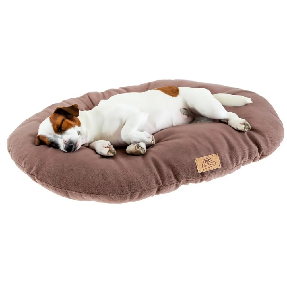 Ferplast Cuscino Cane e Gatto RELAX MICROFLEECE, Cuccia in Caldo e Soffice Micropile per Taglia Media, Lettino per Cani Lavabile, 78 x 50 x 12 cm. Grigio Tortora - immagine 1