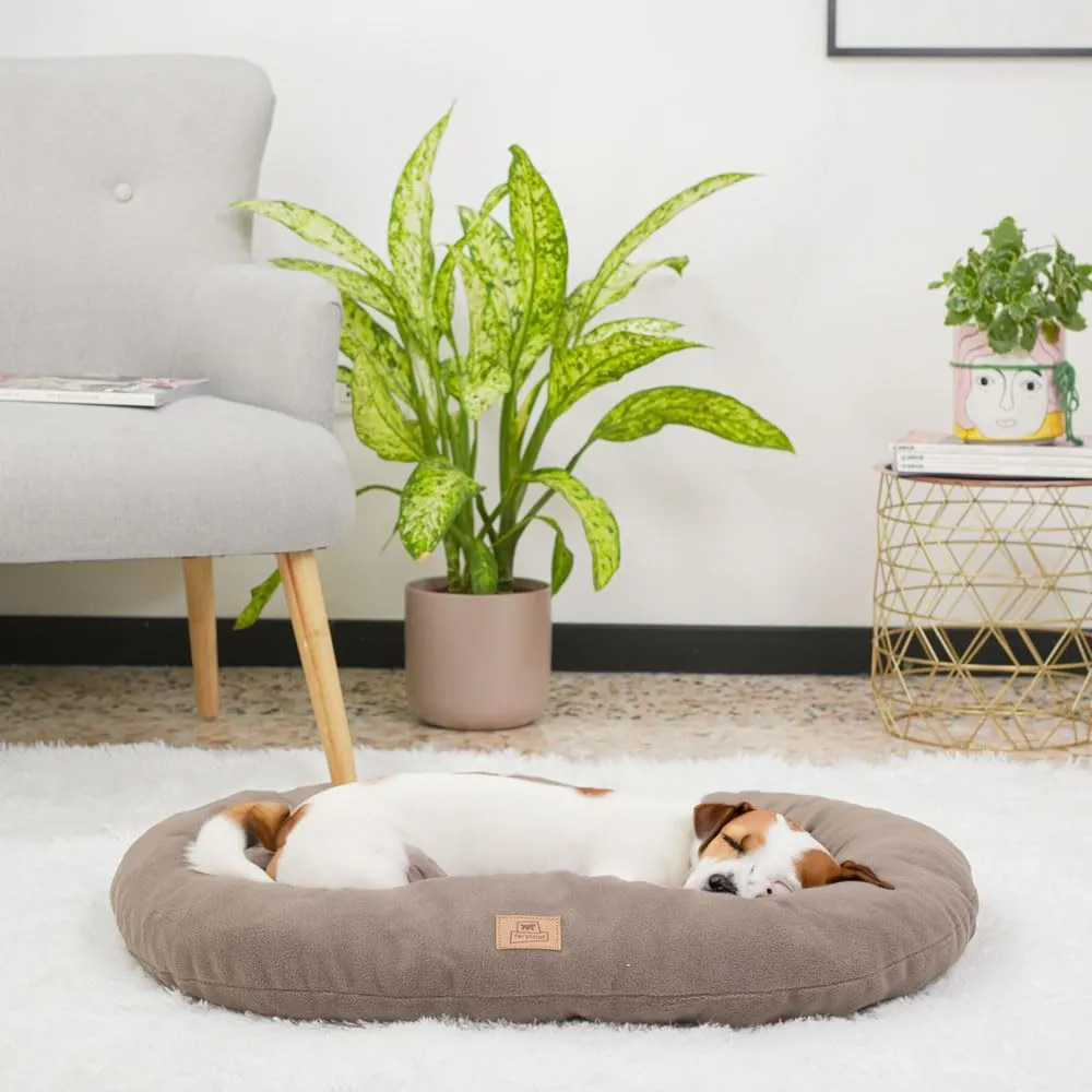 Ferplast Cuscino Cane e Gatto RELAX MICROFLEECE, Cuccia in Caldo e Soffice Micropile per Taglia Media, Lettino per Cani Lavabile, 78 x 50 x 12 cm. Grigio Tortora - immagine 2