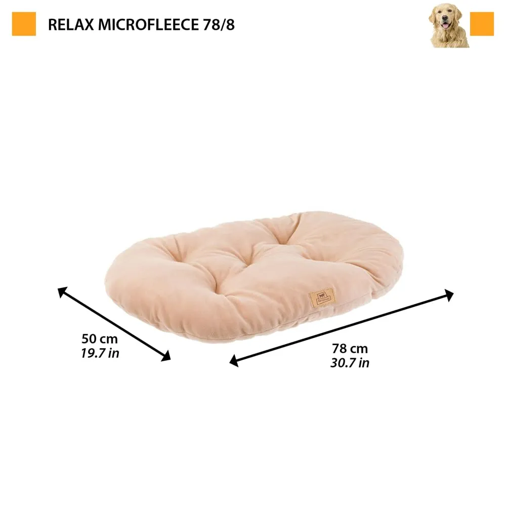 Ferplast Cuscino Cane e Gatto RELAX MICROFLEECE, Cuccia in Caldo e Soffice Micropile per Taglia Media, Lettino per Cani Lavabile, 78 x 50 x 12 cm. Grigio Tortora - immagine 3