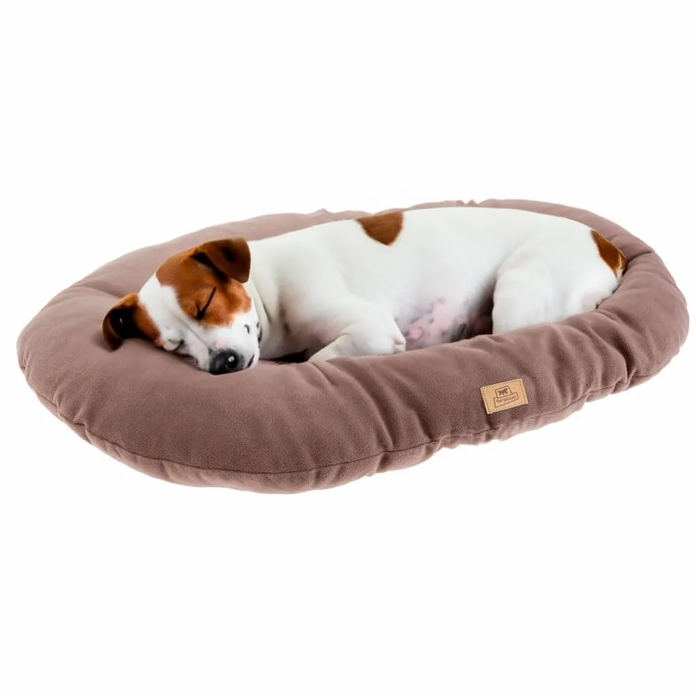 Ferplast Cuscino Cane e Gatto RELAX MICROFLEECE, Cuccia in Caldo e Soffice Micropile per Taglia Media, Lettino per Cani Lavabile, 65 x 42 x 12 cm. Grigio Tortora - immagine 1