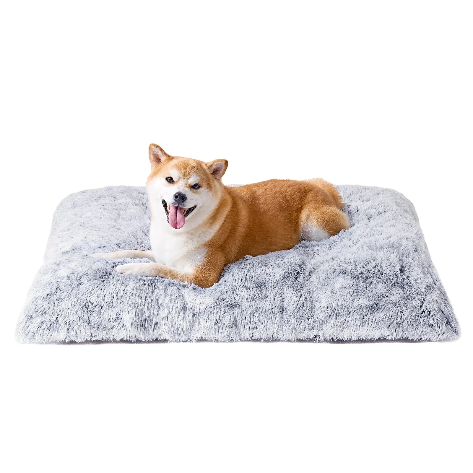 EHEYCIGA Cuscino per Cani Taglia Media/Grande, 90L x 60W cm Cuscino Cane Morbida lavabile, Morbido e Confortevole Letto per Cani a Pelo Lungo, Grigio - immagine 1