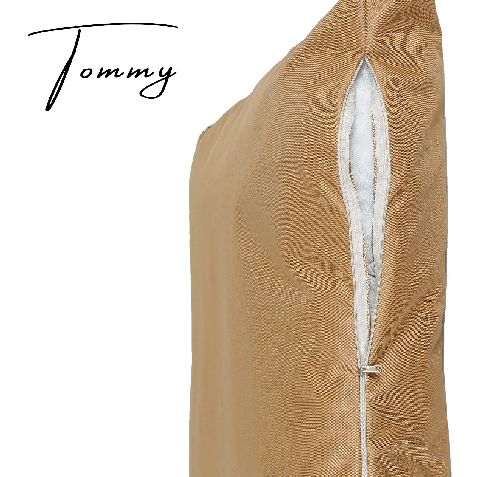 Ligo Tommy - Materasso per Cani Idrorepellente e AntiGraffio, Realizzato in Italia. Cuscino Sfoderabile Lavabile Cuccia per Cane per uso Interno Esterno.Materassino cani. (S: 70 x 50 cm, CARAMELLO) - immagine 5