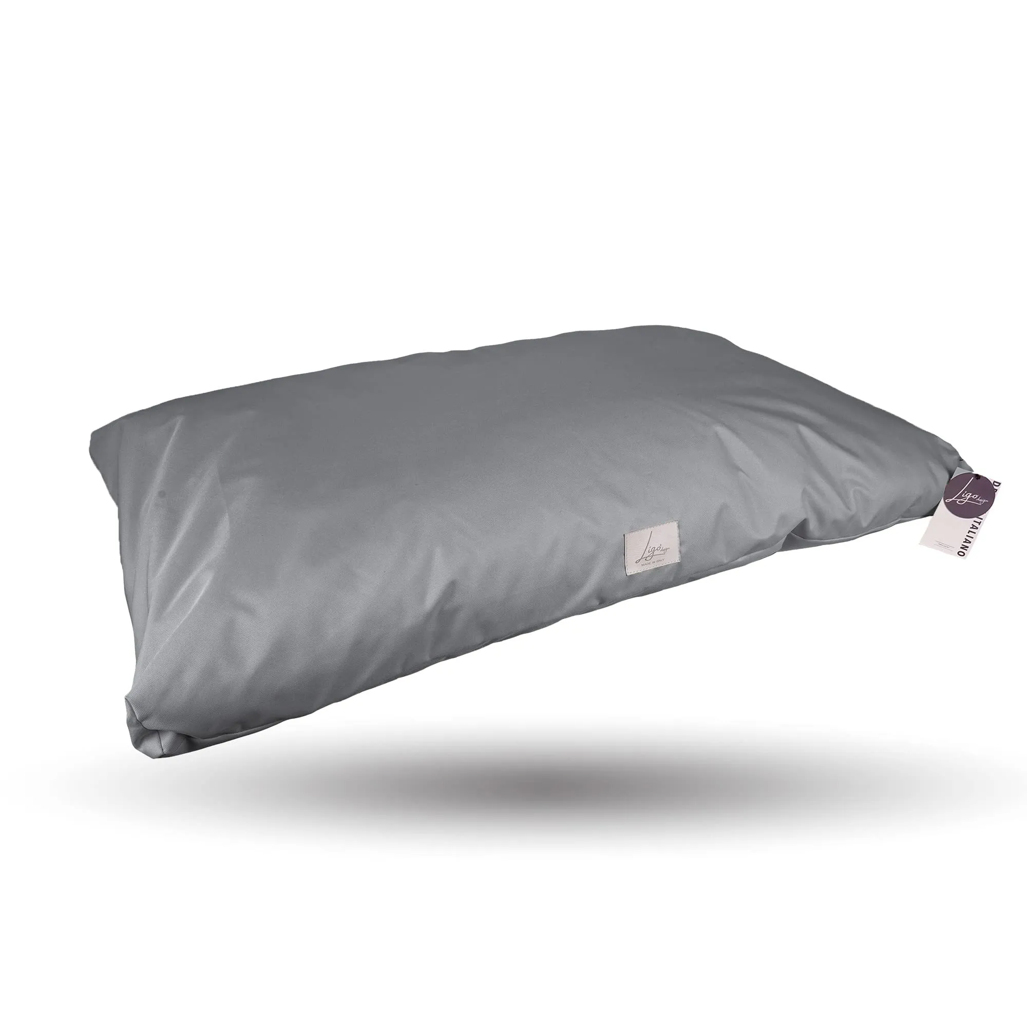 Ligo Tommy - Materasso per Cani Idrorepellente, Realizzato in Italia. Cuscino Sfoderabile Lavabile Cuccia per Cane uso Interno Esterno.Materassino cani. (M: 100 x 60 cm, GRIGIO) - immagine 3