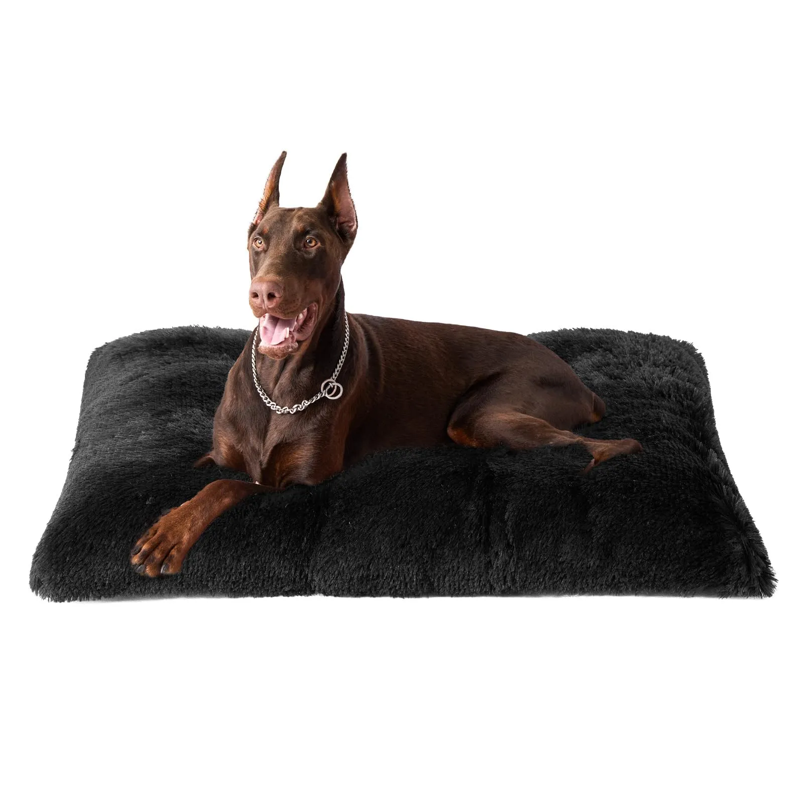 EHEYCIGA Cuscino per Cani Taglia Grande, Cuscino Cane Morbida lavabile, Morbido e Confortevole Letto per Cani a Pelo Lungo, Nero, 112x85x10cm - immagine 1