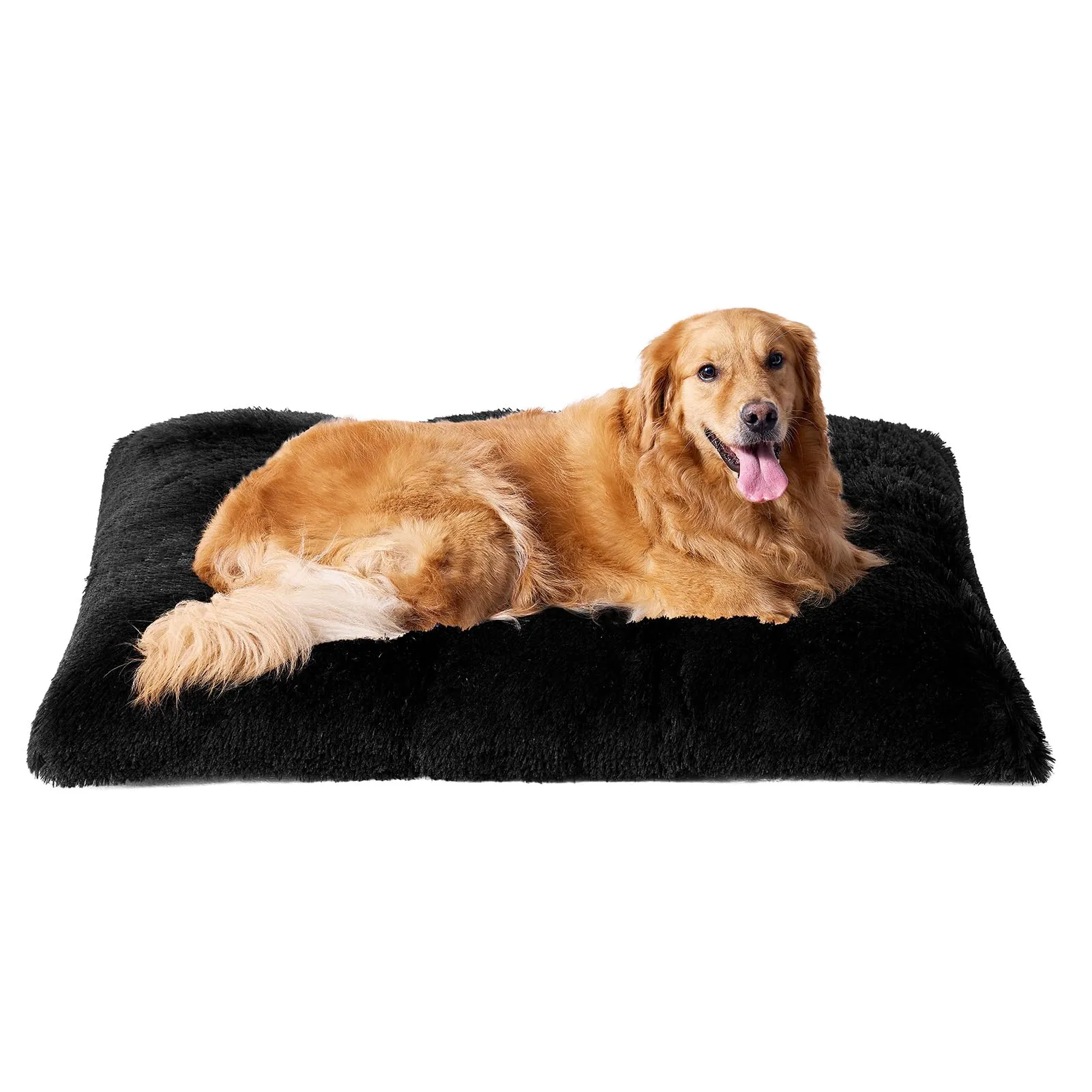 EHEYCIGA Cuscino per Cani Taglia Grande, Cuscino Cane Morbida lavabile, Morbido e Confortevole Letto per Cani a Pelo Lungo, Nero, 105x70x9cm - immagine 1