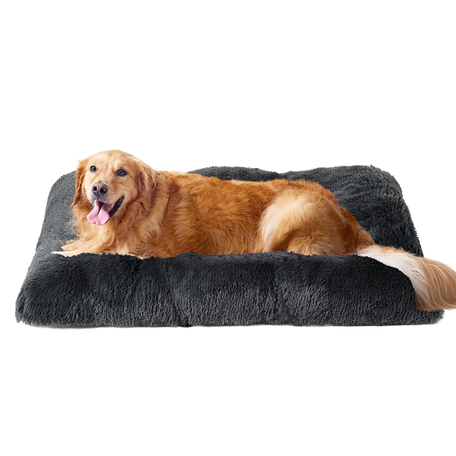 EHEYCIGA Cuscino per Cani Taglia Grande, Cuscino Cane Morbida lavabile, Morbido e Confortevole Letto per Cani a Pelo Lungo, Grigio Scuro, 105x70x9cm - immagine 1