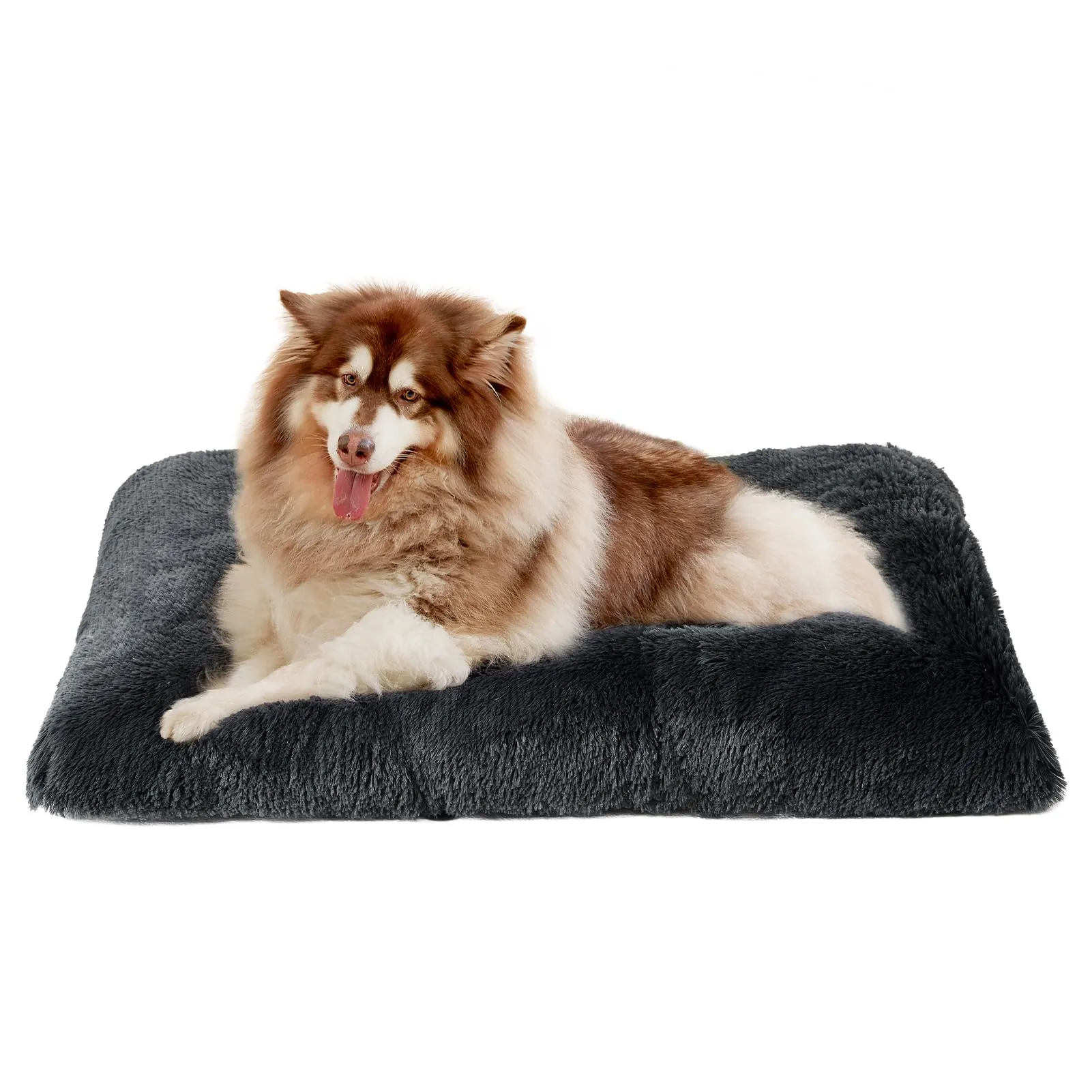 EHEYCIGA Cuscino per Cani Taglia Grande, Cuscino Cane Morbida lavabile, Morbido e Confortevole Letto per Cani a Pelo Lungo, Grigio Scuro, 120x90x10cm - immagine 1