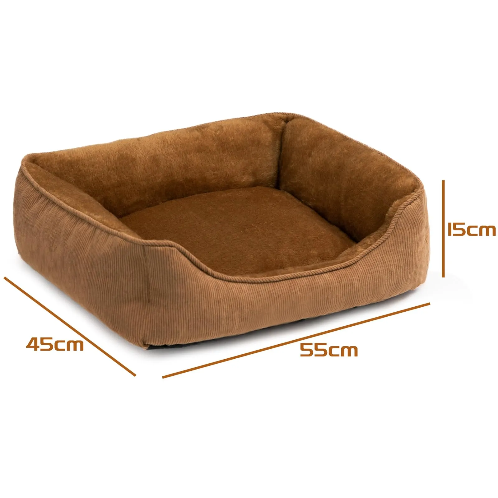Hollypet Letto per Gatti Letto per Cani di Piccola Taglia, Cuccia per Gatti e Cuccioli, Letto Cuscino Morbido e Traspirante per Dormire, Marrone (55 * 45 * 15cm) - immagine 2