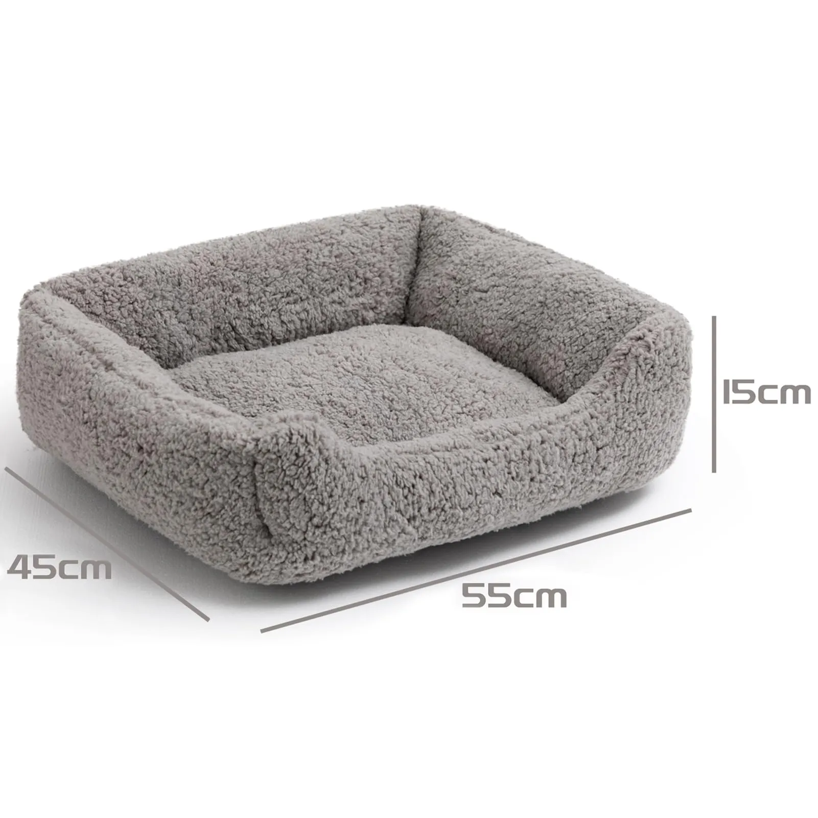 Hollypet Letto per Gatti, Cuccia per Gatti e Cani di Piccola Taglia, Letto Cuscino Morbido e Traspirante per Dormire, Grigio Chiaro (55 * 45 * 15cm) - immagine 2