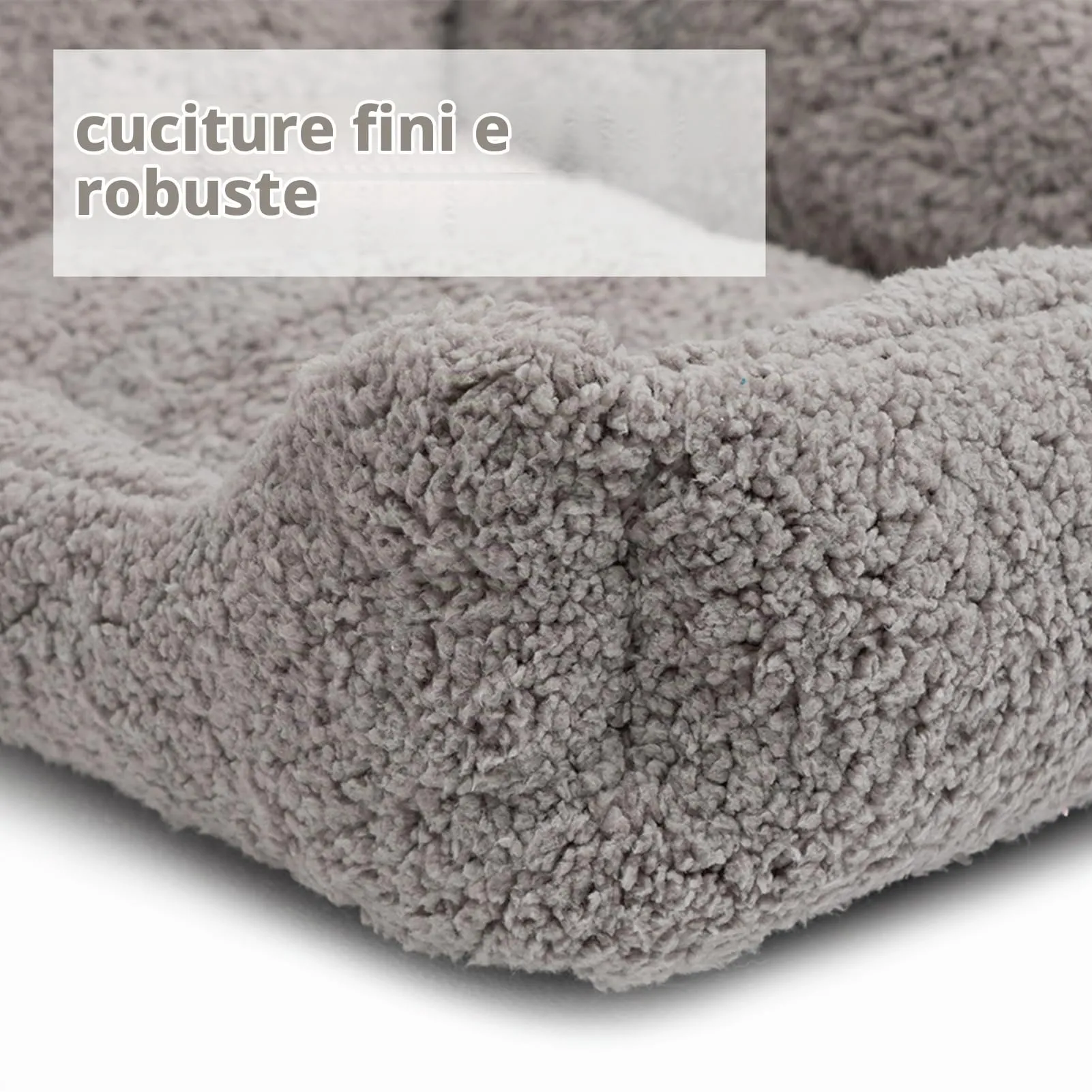 Hollypet Letto per Gatti, Cuccia per Gatti e Cani di Piccola Taglia, Letto Cuscino Morbido e Traspirante per Dormire, Grigio Chiaro (55 * 45 * 15cm) - immagine 5