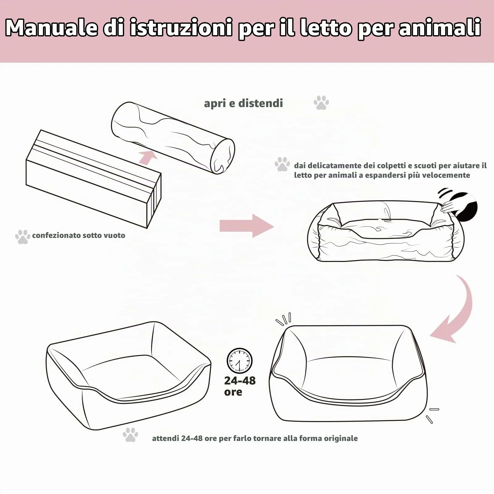 Hollypet Letto per Gatti, Cuccia per Gatti e Cani di Piccola Taglia, Letto Cuscino Morbido e Traspirante per Dormire, Rosa Chiaro (55 * 45 * 15cm) - immagine 8