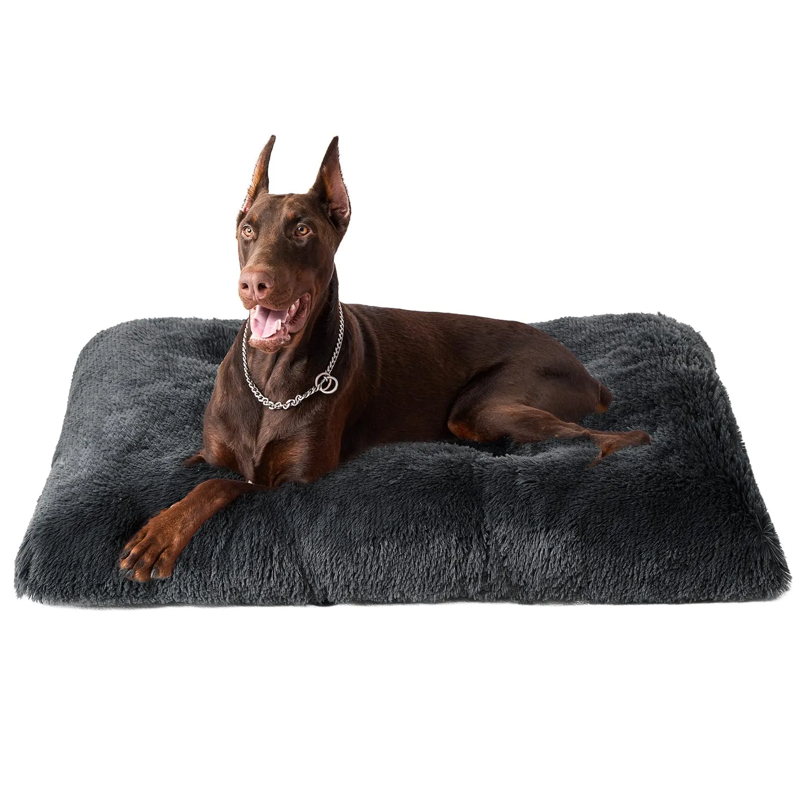 EHEYCIGA Cuscino per Cani Taglia Grande, Cuscino Cane Morbida lavabile, 112x85x10cm,Morbido e Confortevole Letto per Cani a Pelo Lungo, Grigio Scuro, 112x85x10cm - immagine 1