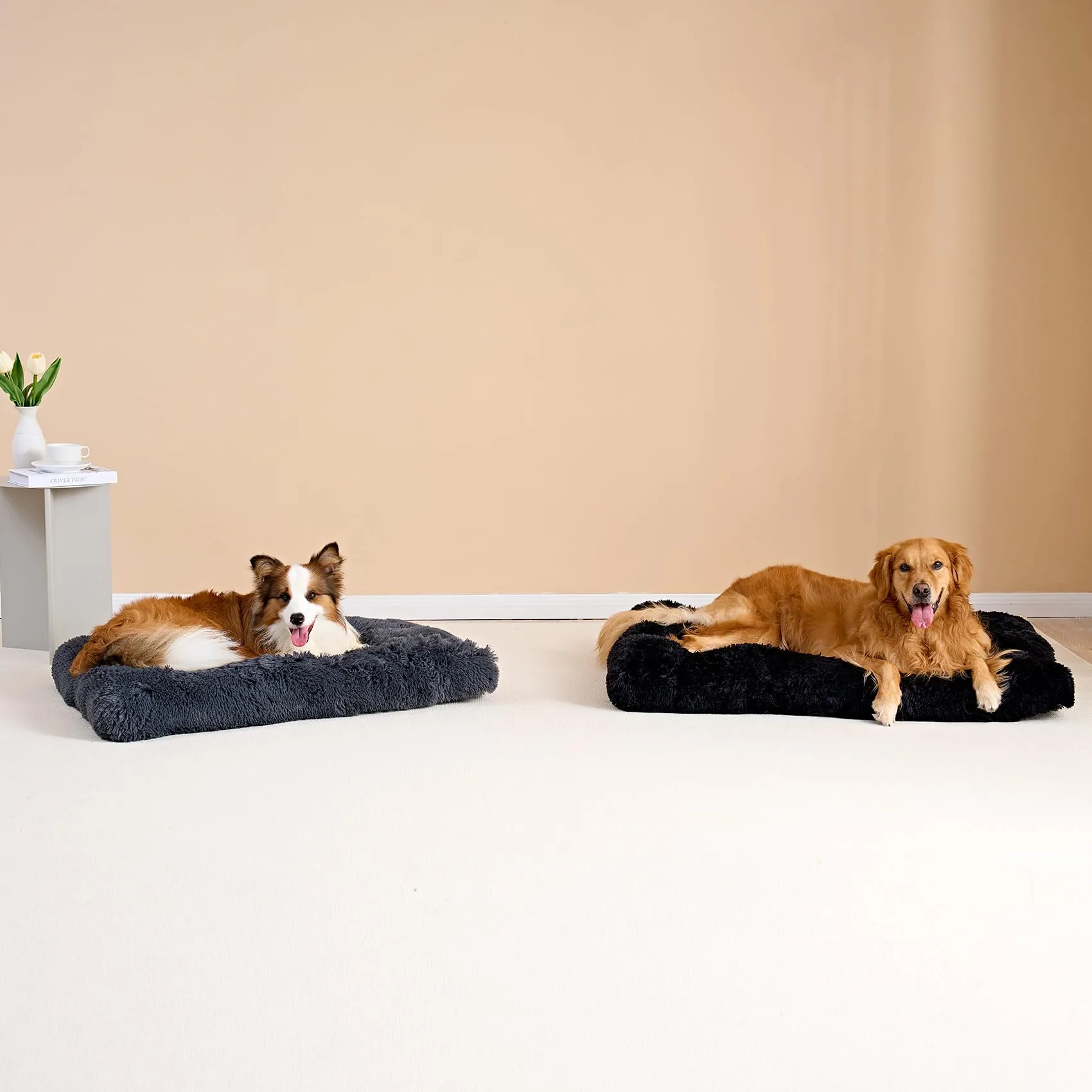 EHEYCIGA Cuscino per Cani Taglia Media, Cuscino Cane Morbida lavabile,75x50x7.5cm, Morbido e Confortevole Letto per Cani a Pelo Lungo, Grigio Scuro, 75x50x7.5cm - immagine 9