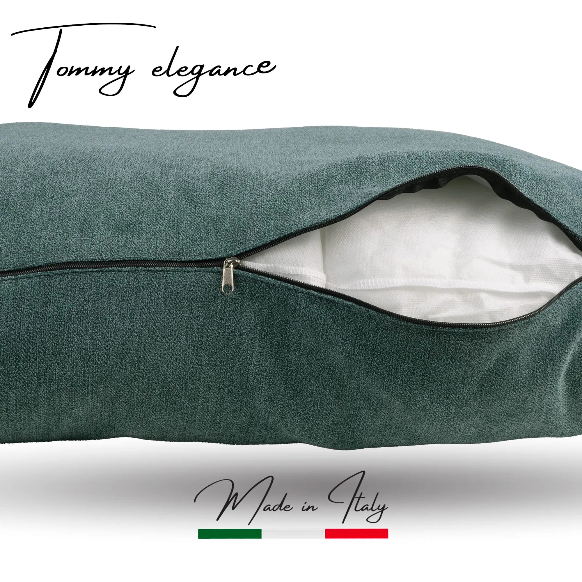 Ligo Tommy Elegance - Cuscino Materasso per Cani in tessuto Realizzato artigianalmente in Italia. Cuccia lettino Materassino per Cane Sfoderabile Lavabile.(S: 70 x 50 cm, SOFT VERDE) - immagine 5