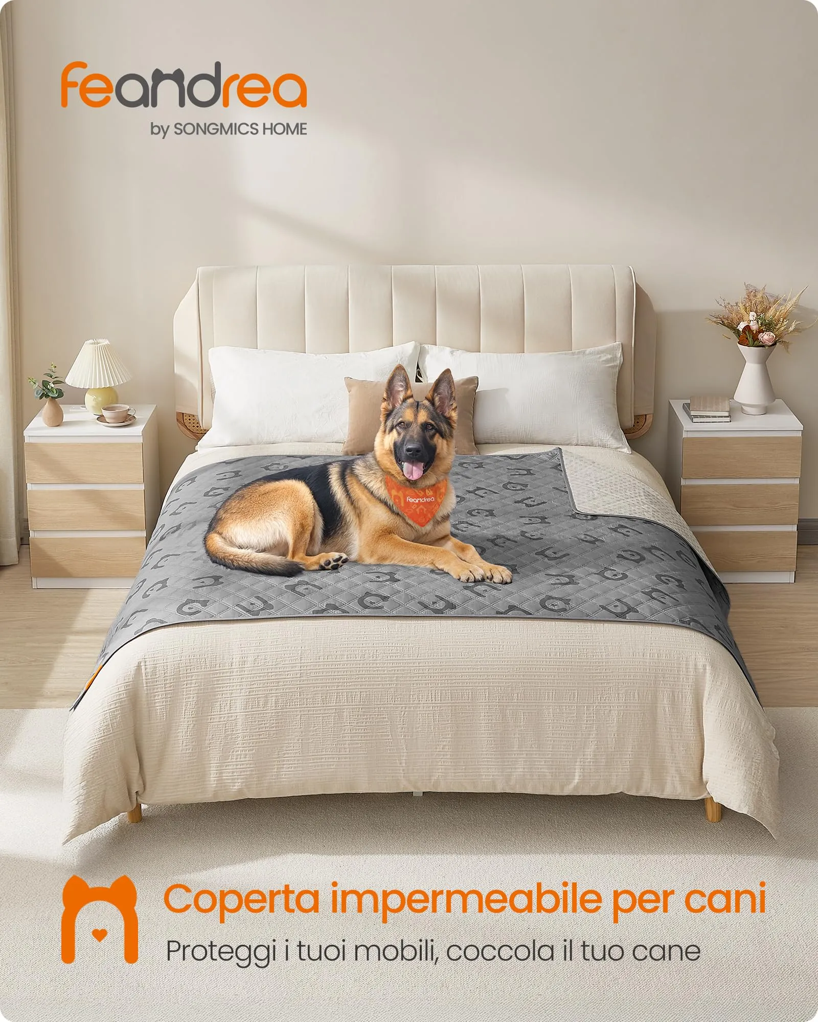 Feandrea Coperta per Cani Impermeabile, di Taglia Grande, 208 x 132 cm - immagine 2