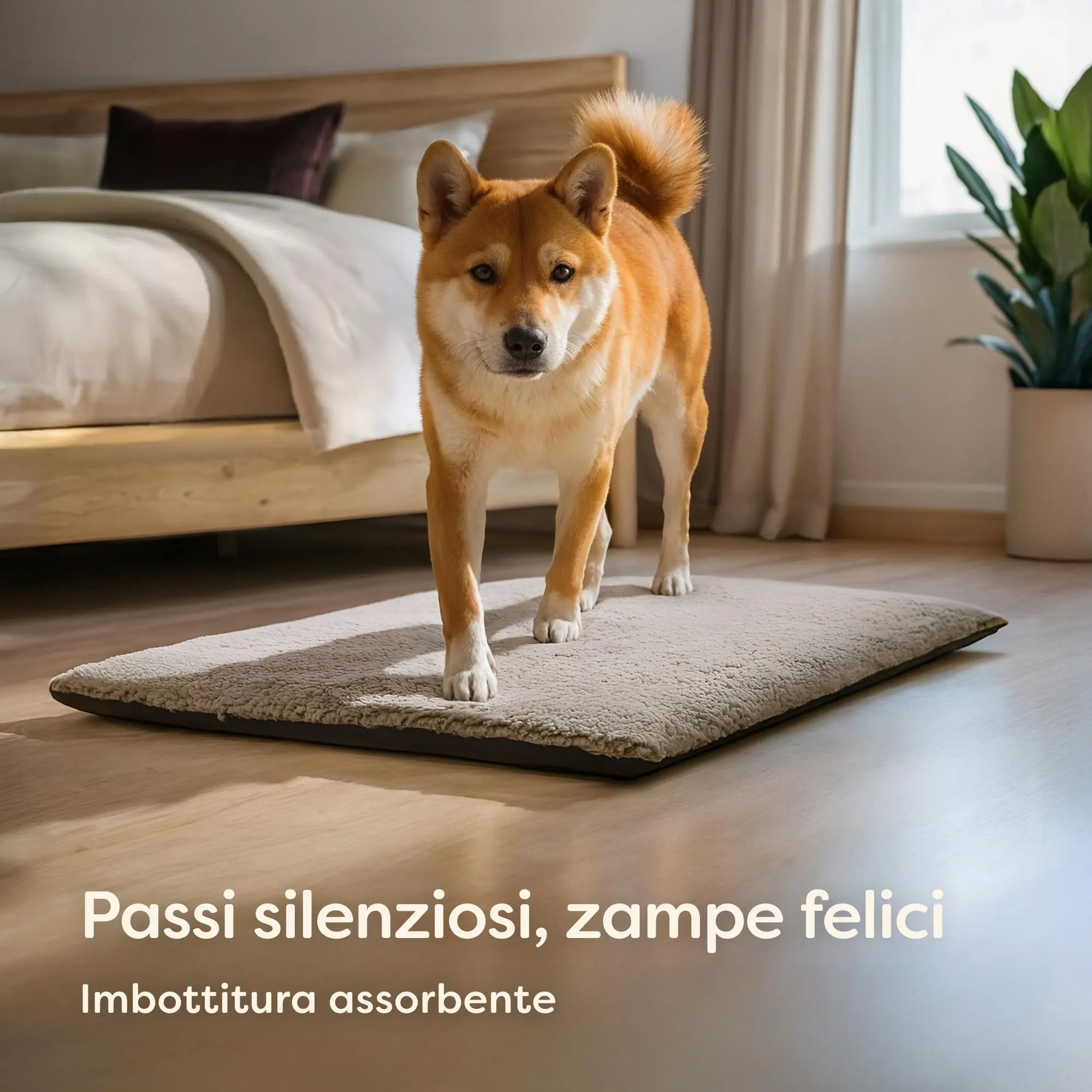 Knupis Tappetino Riscaldante per Cani – Grande Tappetino 90×60 cm – Fodera Lavabile – Morbido & Accogliente – Con Fondo Antiscivolo (Grigio) - immagine 6