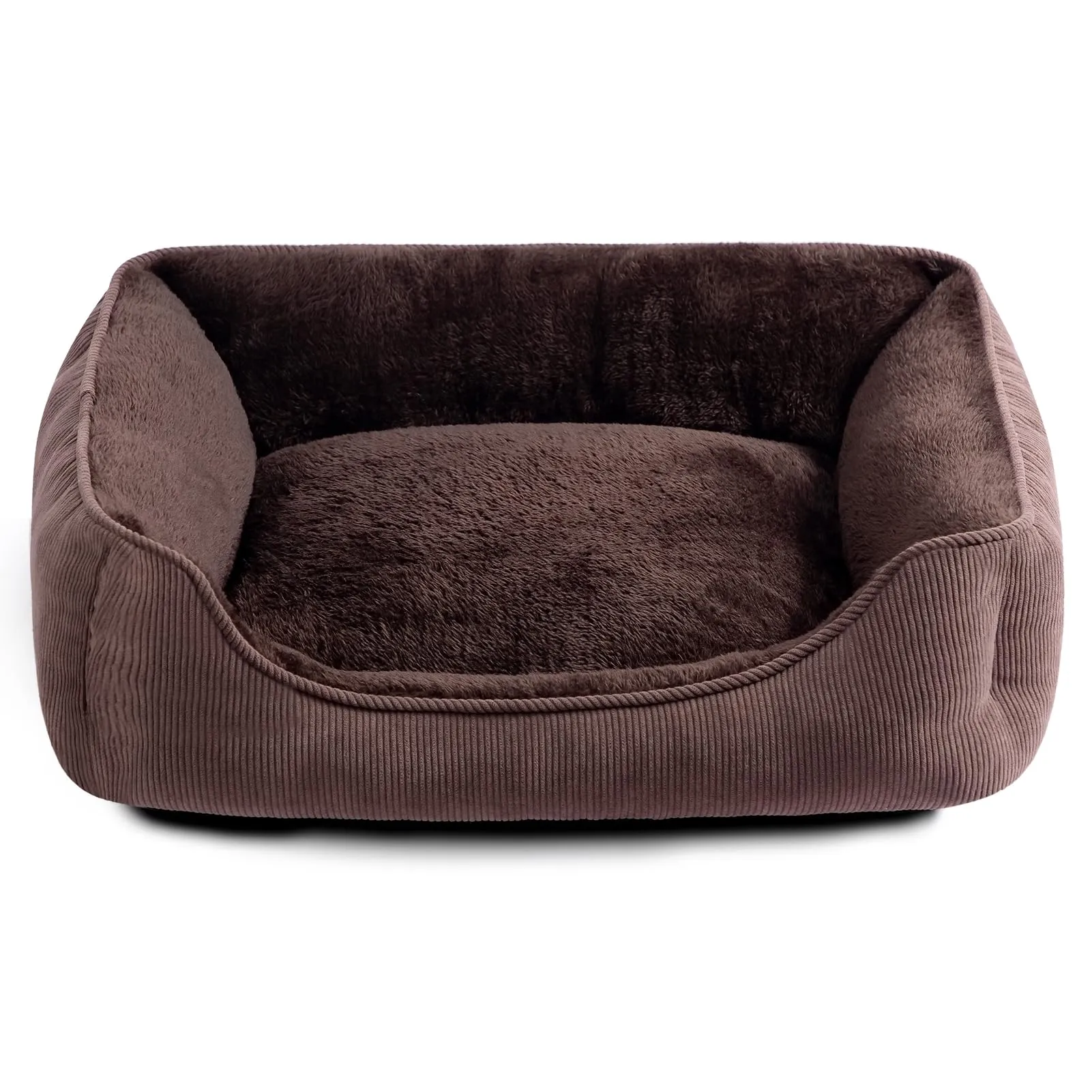 Hollypet Letto per Gatti Letto per Cani di Piccola Taglia, Cuccia per Gatti e Cuccioli, Letto Cuscino Morbido e Traspirante per Dormire, Caffè (55 * 45 * 15cm) - immagine 1