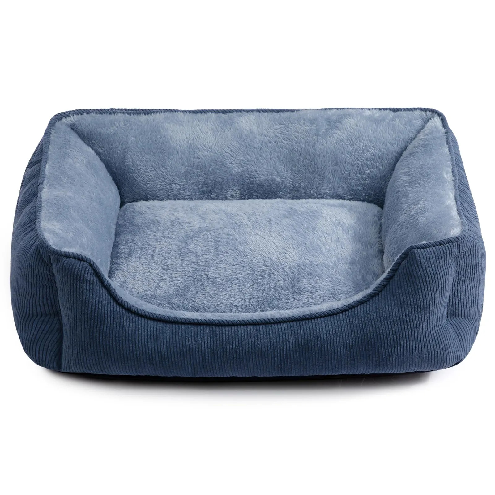 Hollypet Letto per Gatti Letto per Cani di Piccola Taglia, Cuccia per Gatti e Cuccioli, Letto Cuscino Morbido e Traspirante per Dormire, Blu-Grigio (55 * 45 * 15cm) - immagine 1