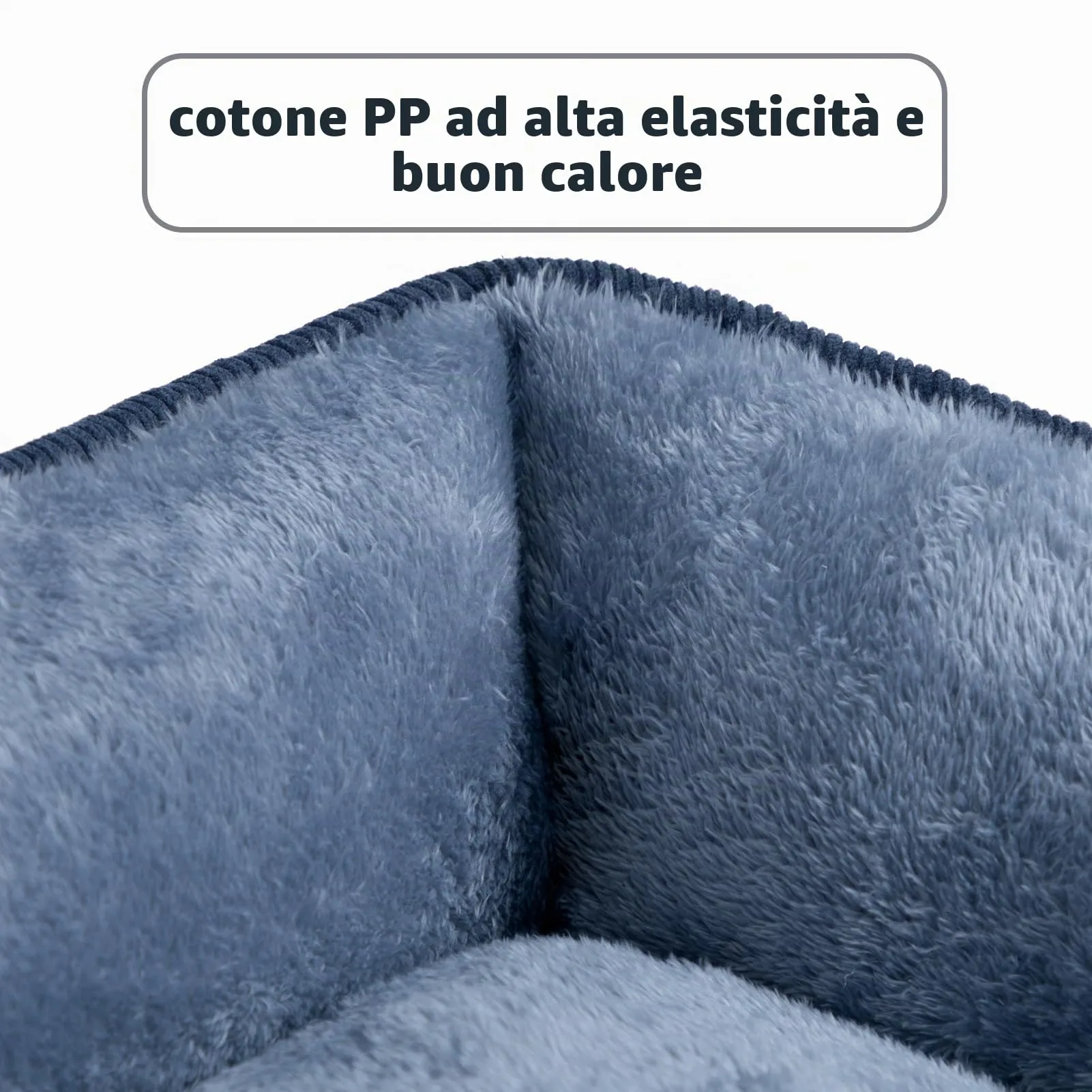 Hollypet Letto per Gatti Letto per Cani di Piccola Taglia, Cuccia per Gatti e Cuccioli, Letto Cuscino Morbido e Traspirante per Dormire, Blu-Grigio (55 * 45 * 15cm) - immagine 7