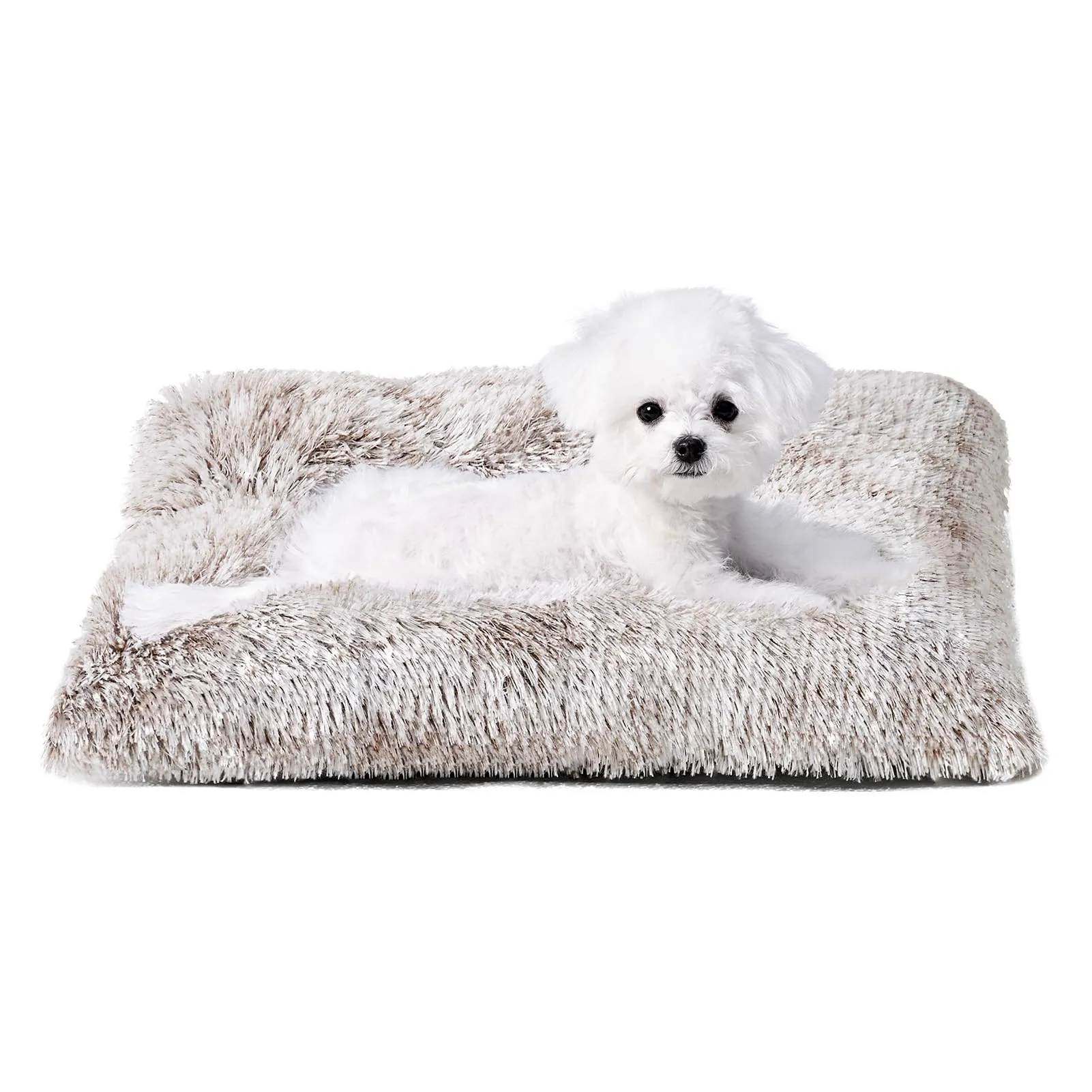 EHEYCIGA Cuscino per Cani Taglia Piccola, 60Lx45W cm Cuscino Cane Morbida lavabile, Morbido e Confortevole Letto per Cani a Pelo Lungo, Marrone - immagine 1