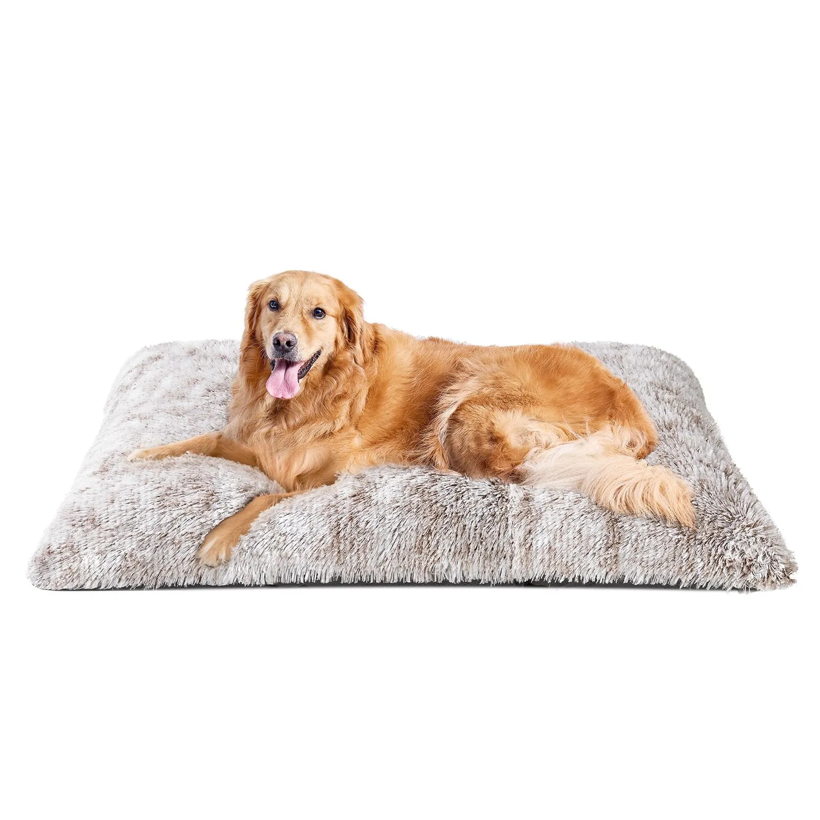 EHEYCIGA Cuscino per Cani Taglia Grande, Cuscino Cane Morbida lavabile, Morbido e Confortevole Letto per Cani a Pelo Lungo, Marrone, 112x85x10cm - immagine 1
