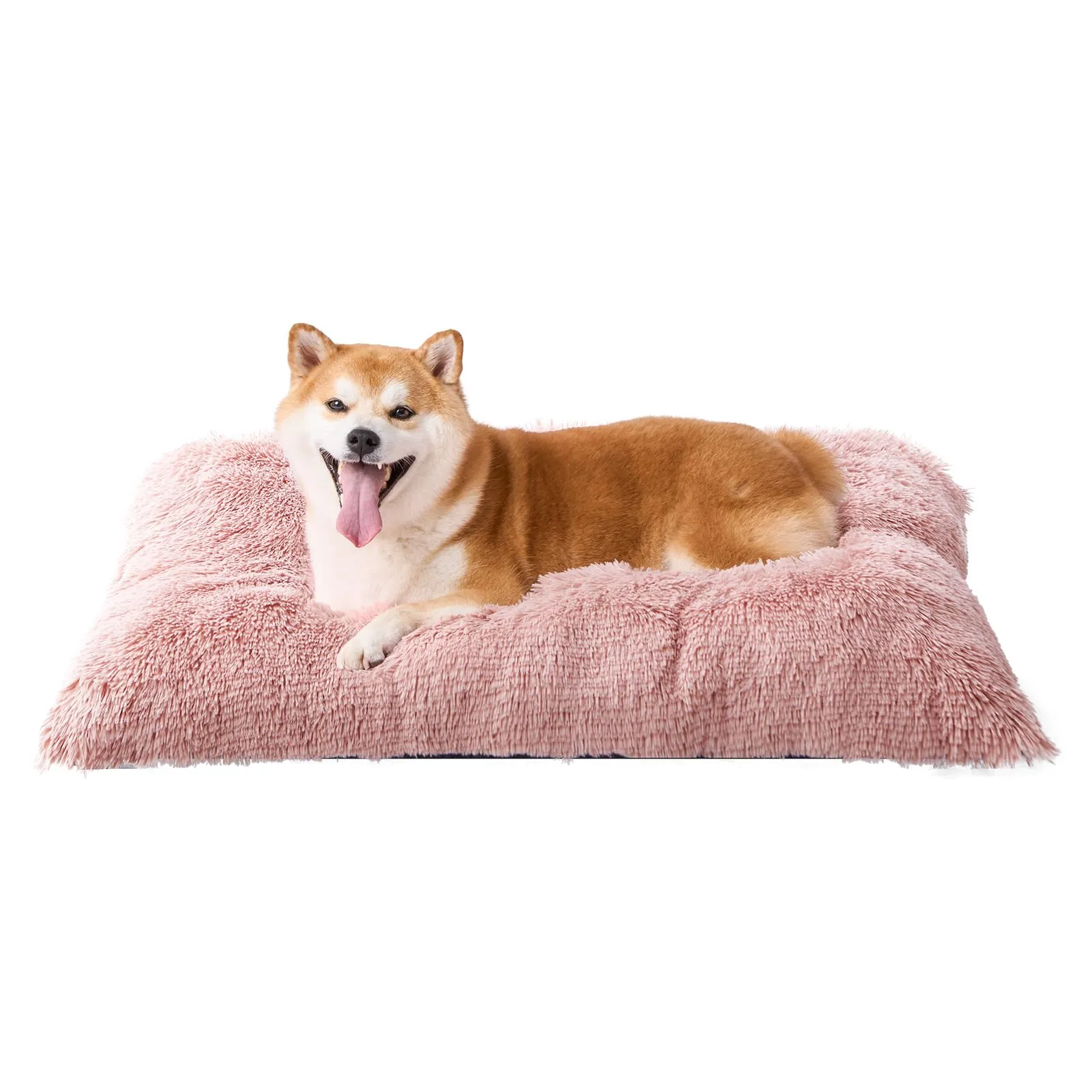 EHEYCIGA Cuscino per Cani Taglia Media/Grande, 90L x 60W cm Cuscino Cane Morbida lavabile, Morbido e Confortevole Letto per Cani a Pelo Lungo, Rosa - immagine 1
