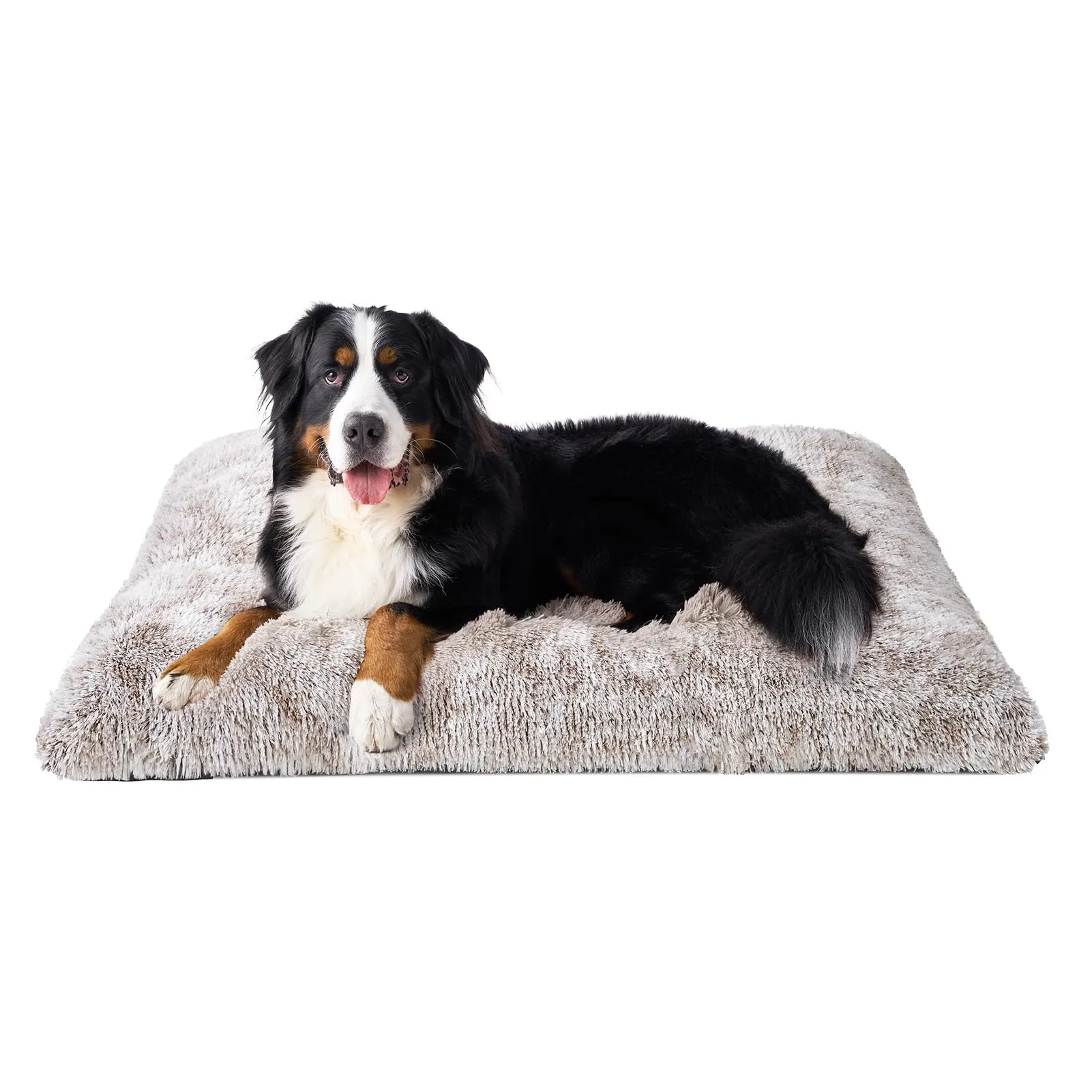 EHEYCIGA Cuscino per Cani Taglia Grande, Cuscino Cane Morbida lavabile, Morbido e Confortevole Letto per Cani a Pelo Lungo, Marrone, 120x90x10cm - immagine 1