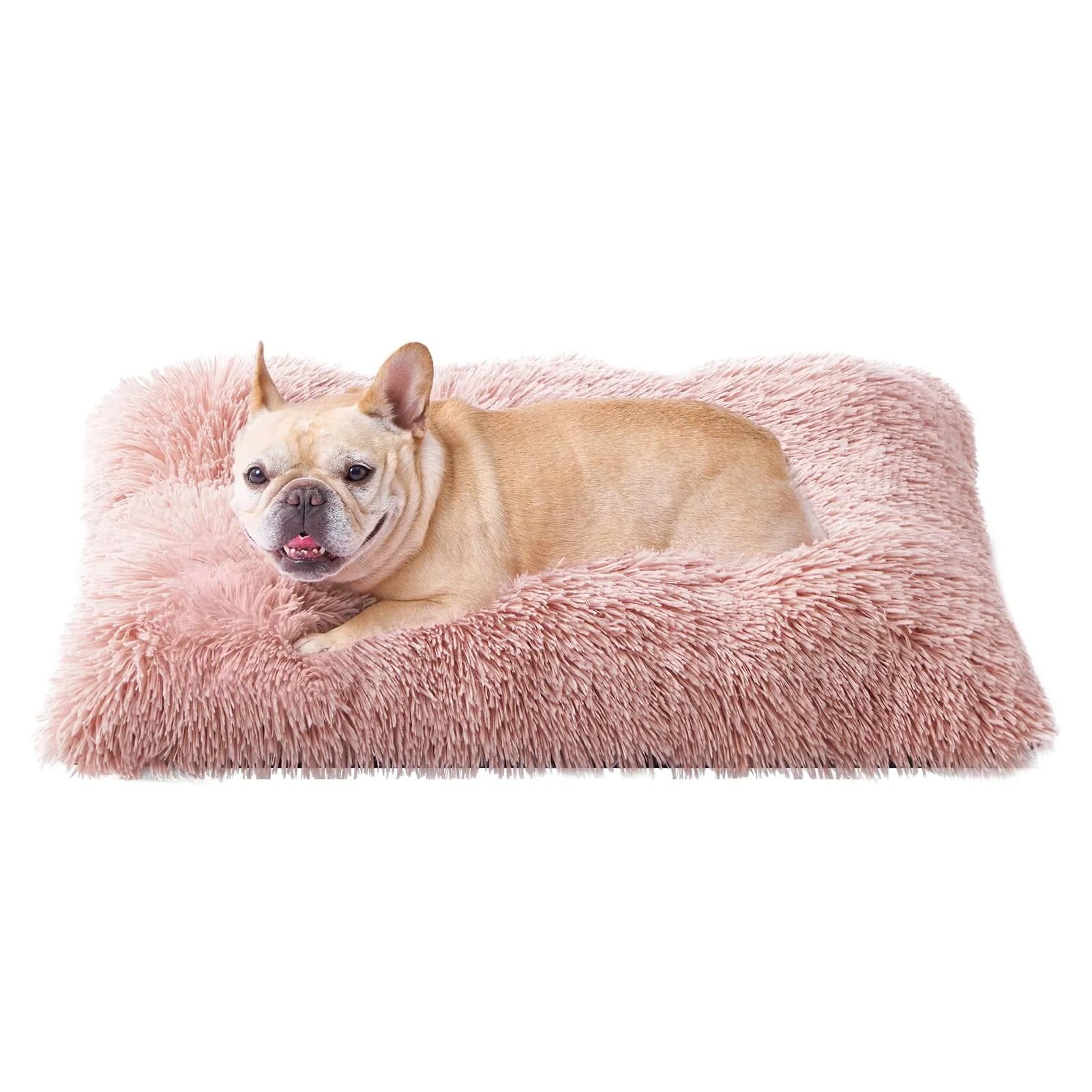 EHEYCIGA Cuscino per Cani Taglia Media, 75Lx50W cm Cuscino Cane Morbida lavabile, Morbido e Confortevole Letto per Cani a Pelo Lungo, Rosa - immagine 1